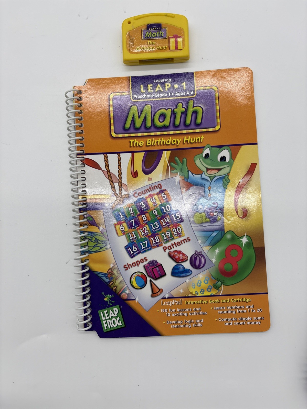 Vintage 2001 LeapFrog Leap Pad Learning System Console + 10 Books ~ Works