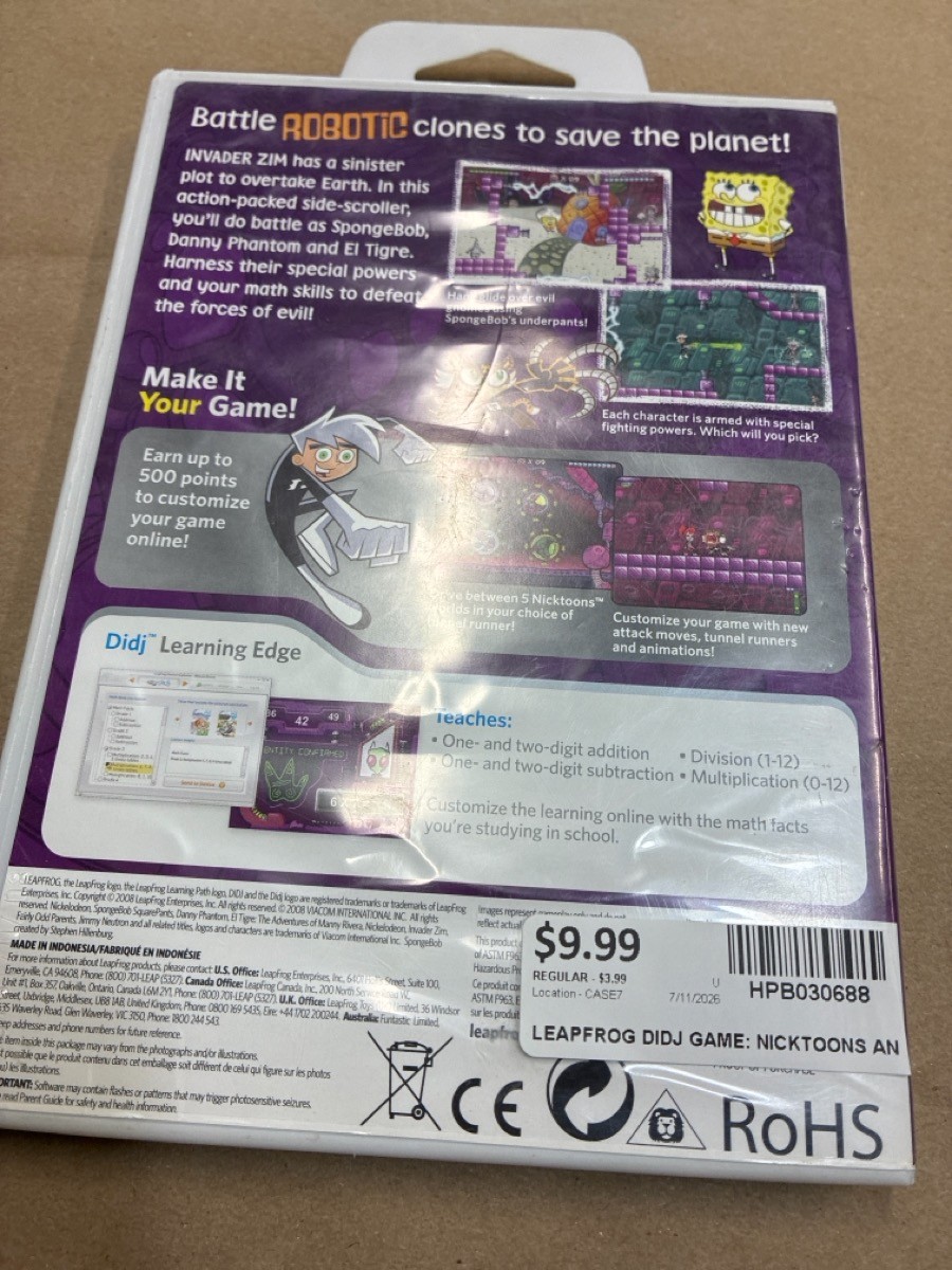 LEAPFROG DIDJ GAME: NICKTOONS ANDROID INVASION (HPB030688)