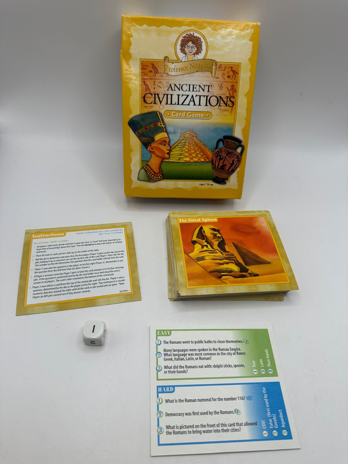 Professor Noggin’s Ancient Civilizations Card Game Ages 7+ COMPLETE History Geog