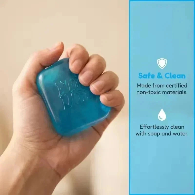 Schylling NeeDoh Nice Cube BLUE Sensory Squeeze Toy with Super Solid Squish