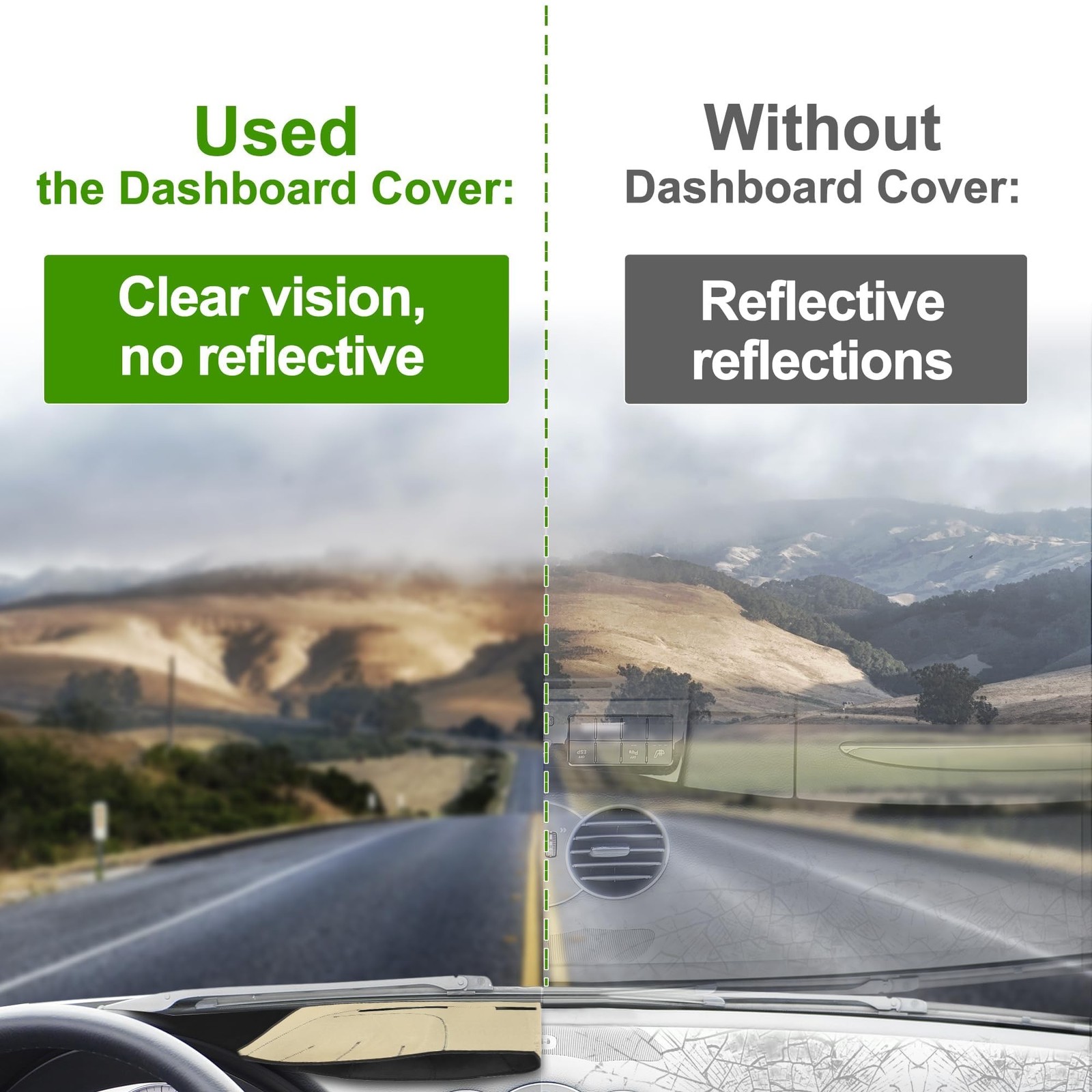 Dash Cover for RAM 3500 2019-2025 No Hud Dashboard Cover Car Interior Anti-Sl…