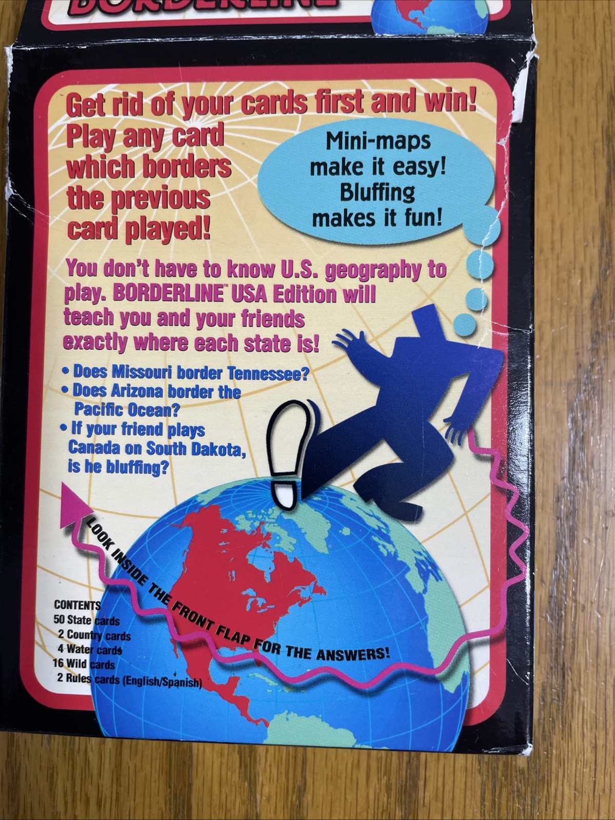 Borderline USA Edition Geography Card Game Family Fun Age 8+ Educational