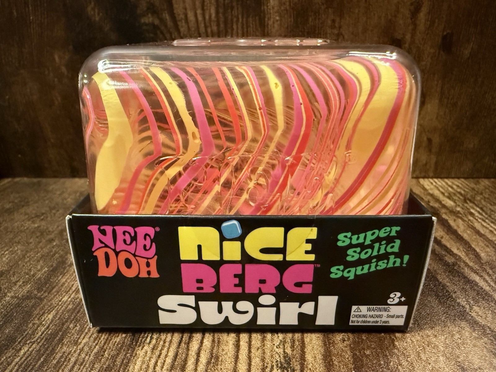 NeeDoh NICE BERG SWIRL – ORANGE PINK YELLOW – Huge Jumbo – SEALED / BRAND NEW‼️