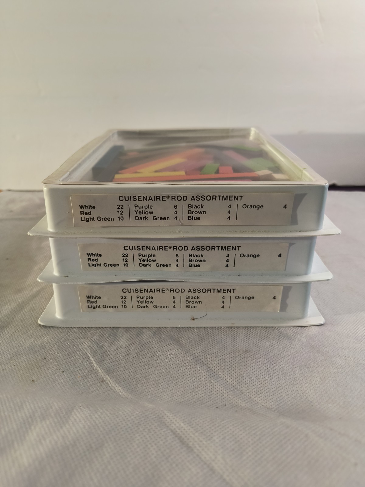 3 SETS OF MUTI-COLOR PLASTIC CUISENAIRE RODS