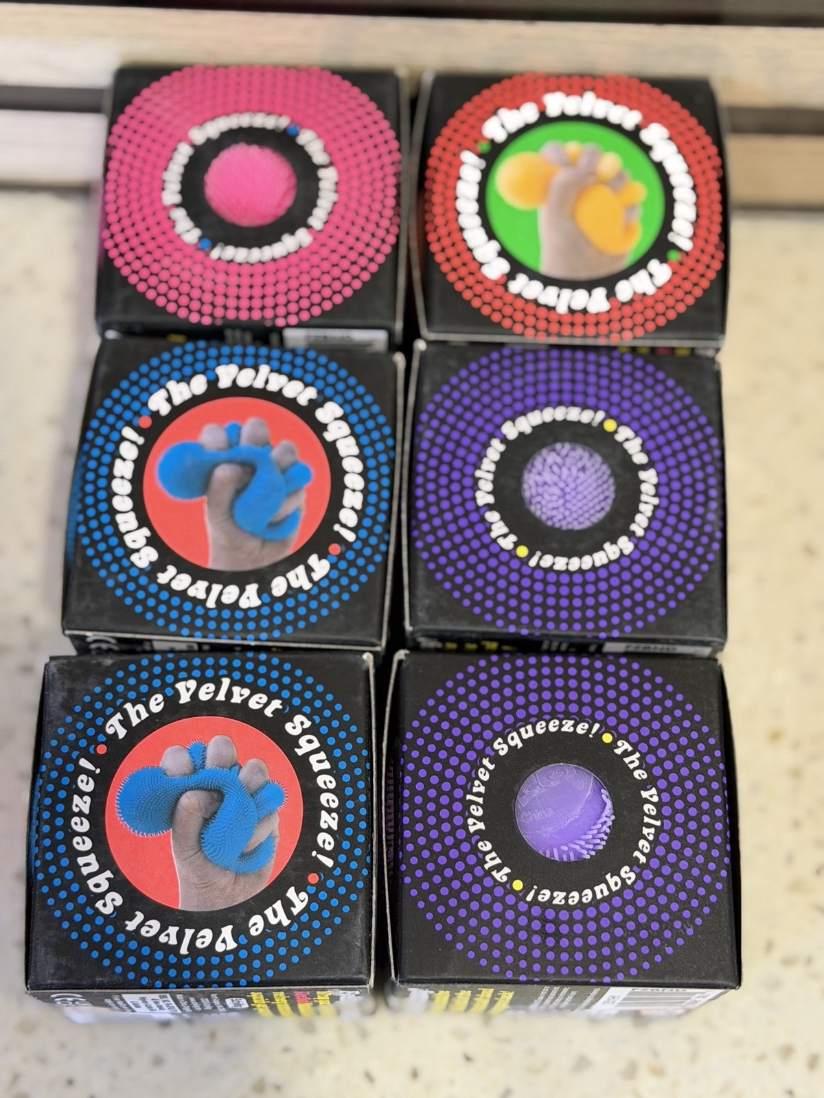 5 x Genuine Needoh Fuzzball Velvet Squeeze Toy Same Day Shipping ! US Seller 🔥