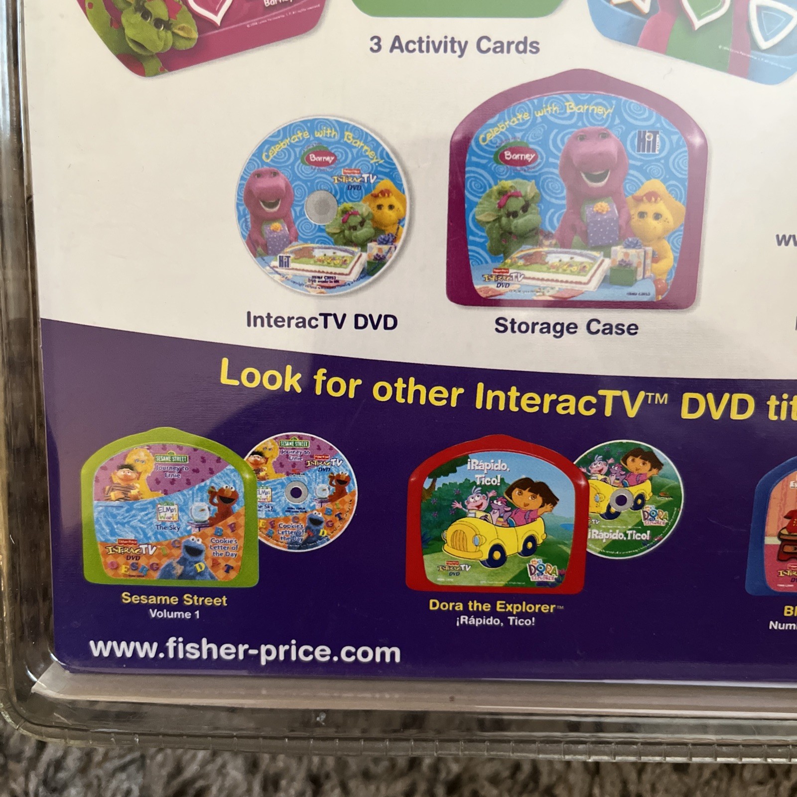 Fisher-Price InteracTV Celebrate With Barney Birthday 2004 Rare New DVD HiT