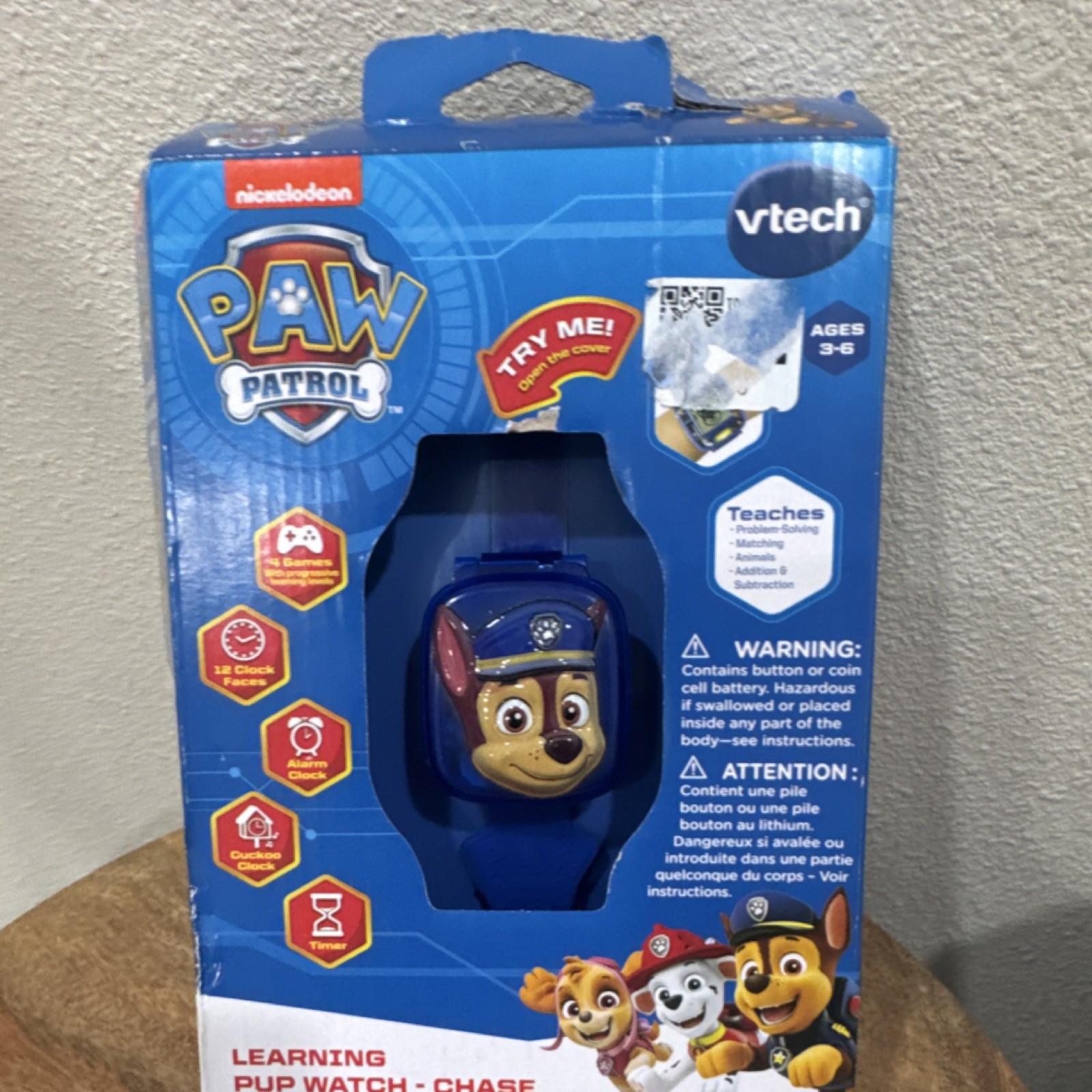 VTech Paw Patrol Learning Pup Watch Chase Ages 3-6 Electronic Toy 3-4 Years