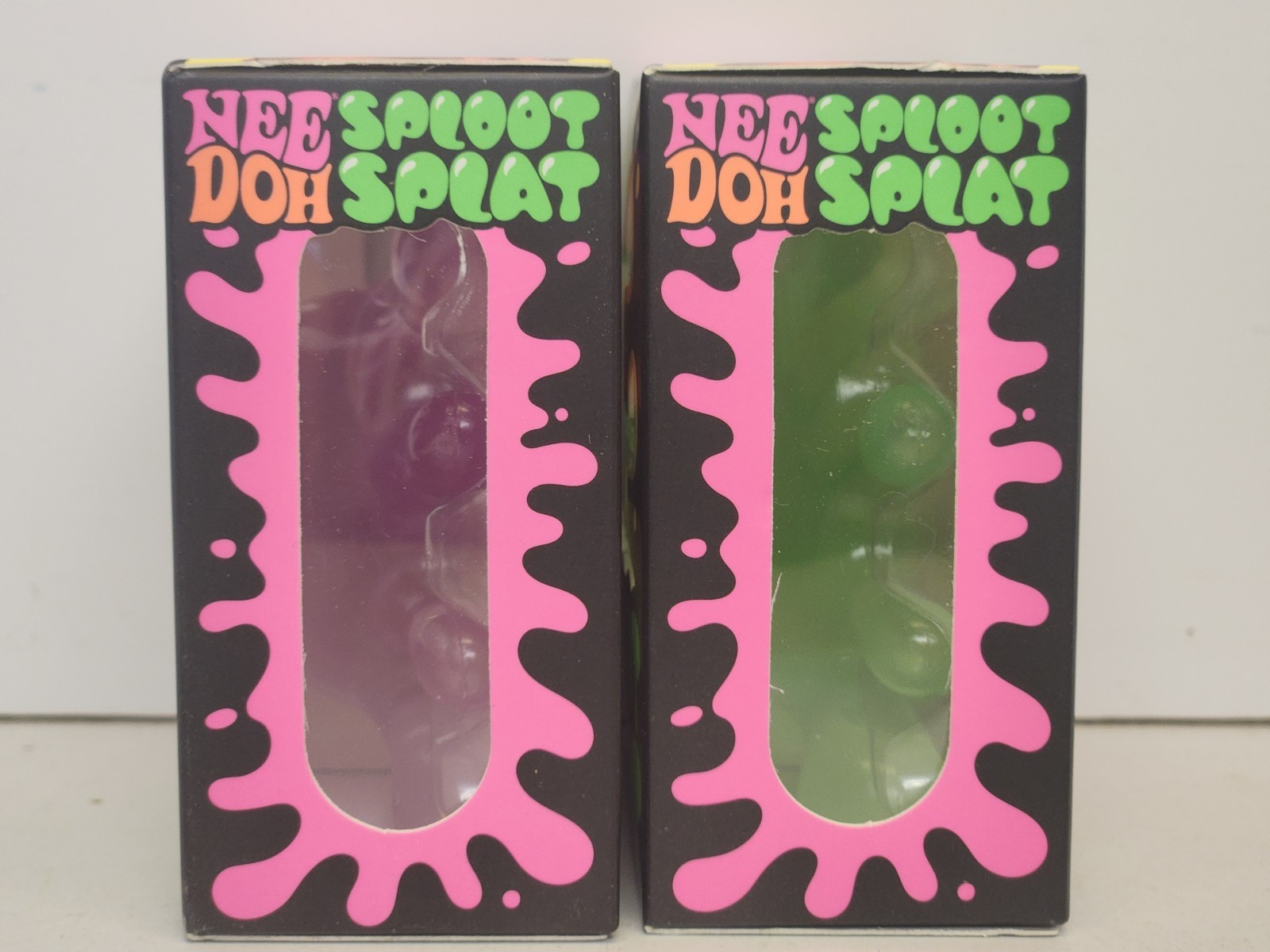 NeeDoh Sploot Splat All Three Colors Green & Pink Lot Of 2 (FREE SHIPPING)