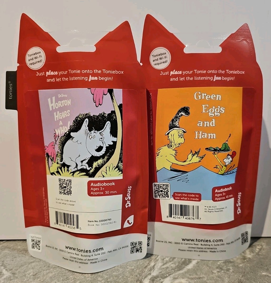 NEW! Tonies Dr. Seuss Green Eggs & Ham & Horton Hears A Who Characters