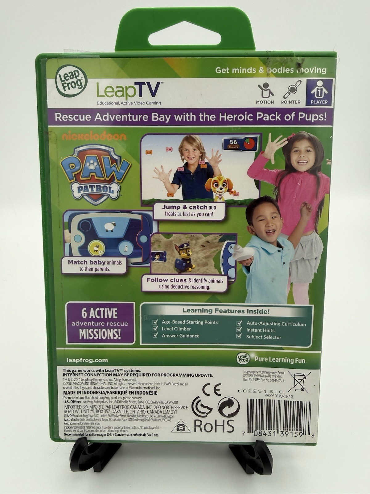 Leap Frog LeapTV PAW Patrol Educational Game – Pre K- Kindergarten (3-5 years)