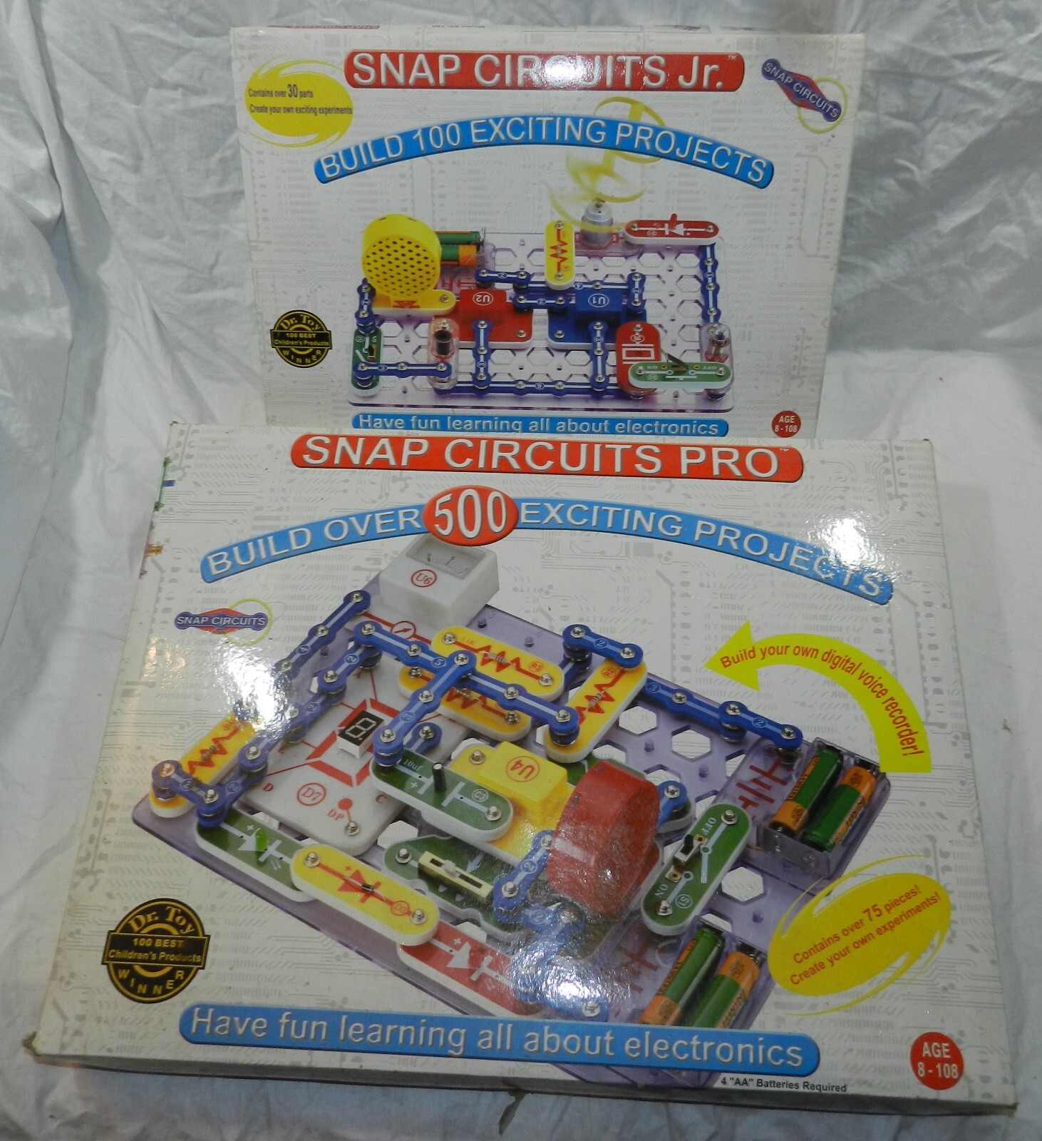 2 sets of Snap Circuits Electronic Learning sets – Pro and Junior