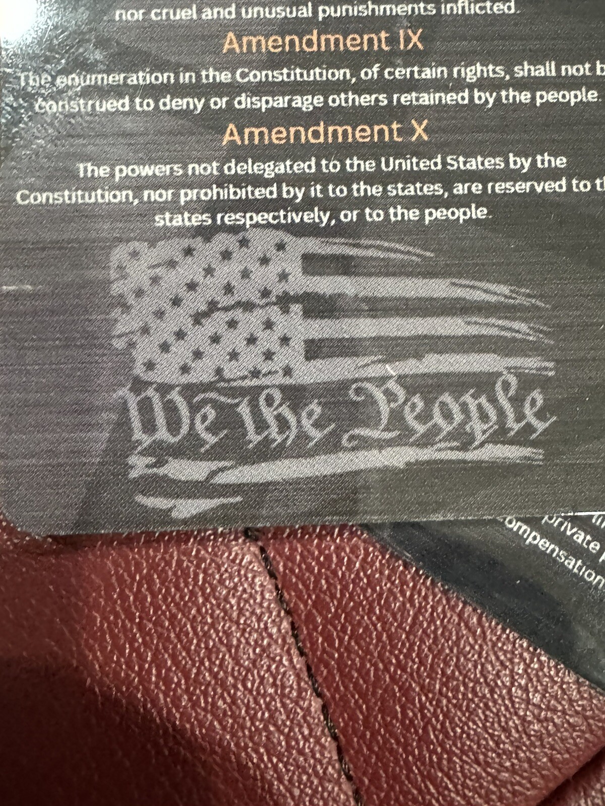 3X Bill of Rights I to X – Wallet Card – Legal Guide – Custom Made Thick Plastic