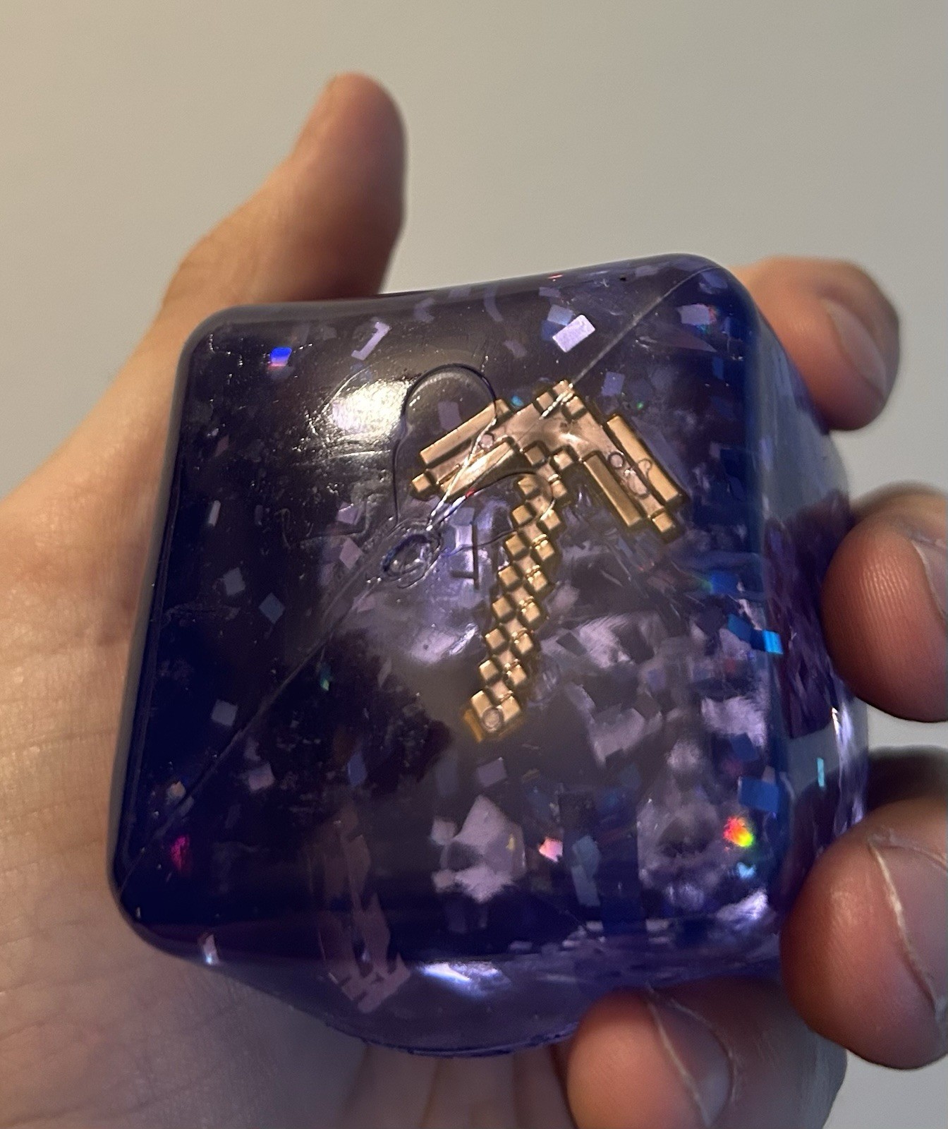 Minecraft Jelly Cube – Purple w/ Pickaxe – 1/48 Chase – New Squishy