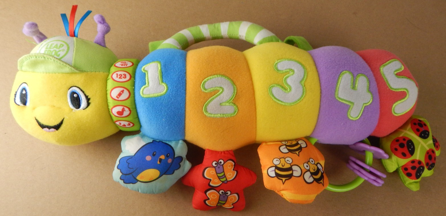 VTG LeapFrog Baby Counting Pal Sensory 14″ Caterpillar Clean WORKS Worm
