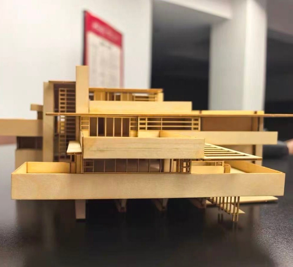 1/75/100 Fallingwater Villa 3D Wooden DIY Building Model Assembly Kits Set Gifts