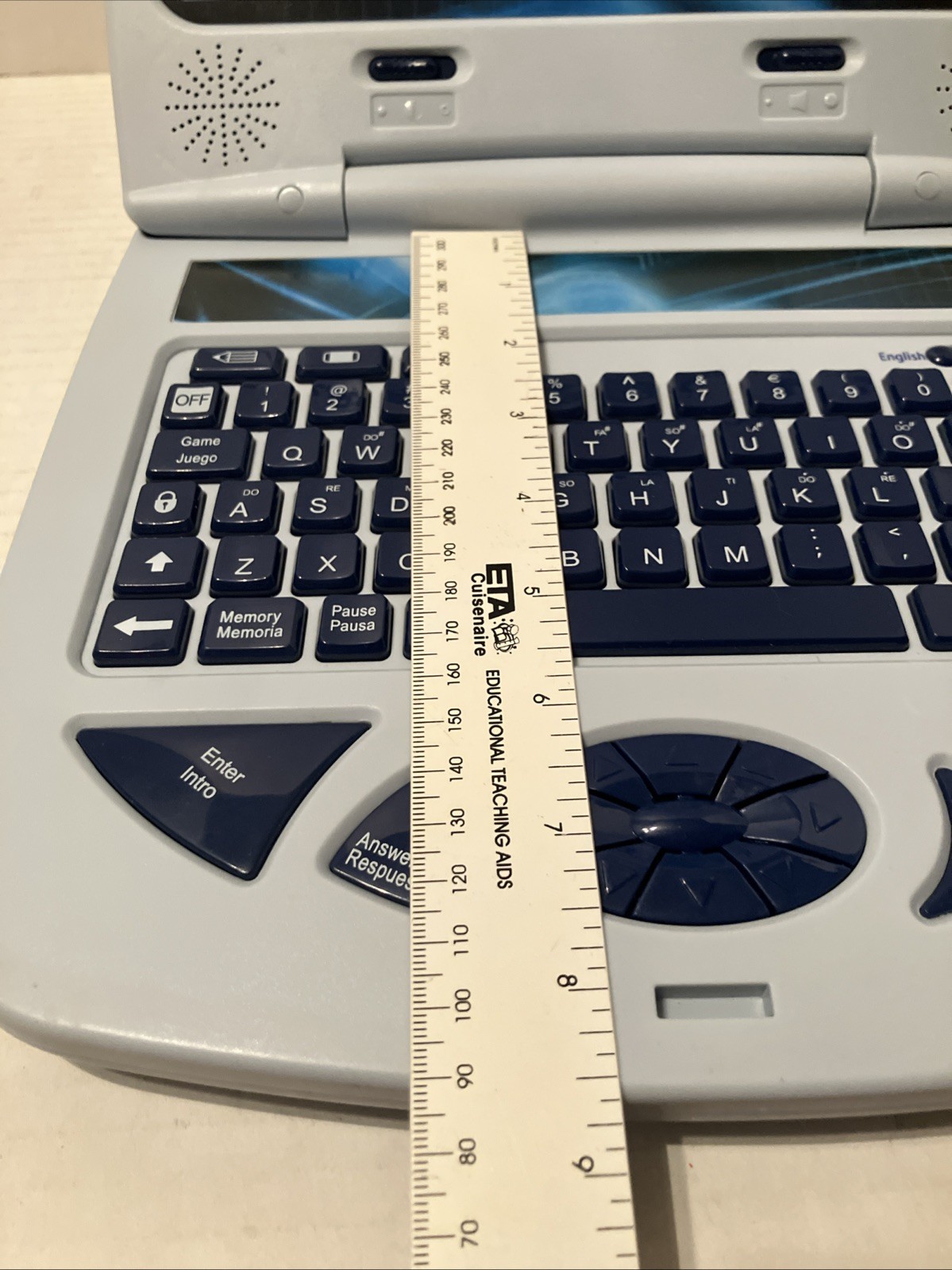 Vintage BILINGUAL 62 ACTIVITY LAPTOP (31 English/31 Spanish) LEARNING TOY Tested