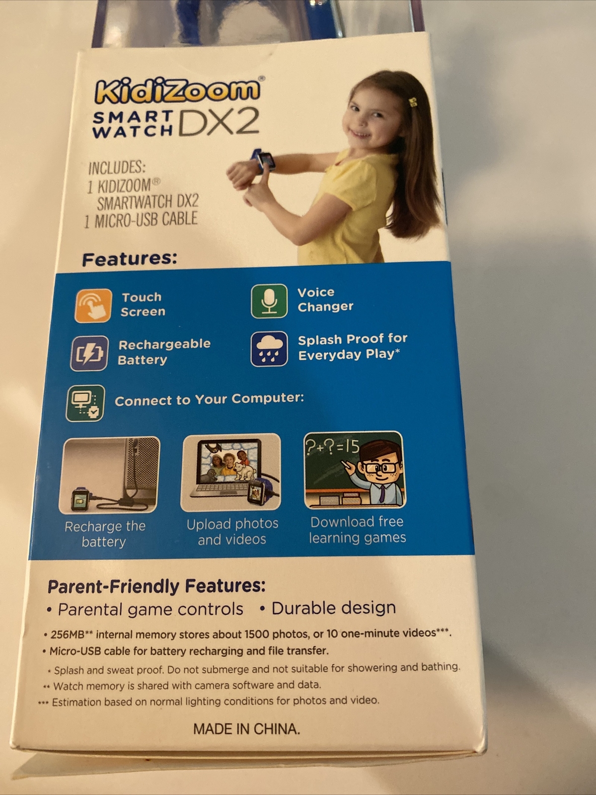 NEW VTech Kidizoom Smart watch DX2 Blue Educational Fun