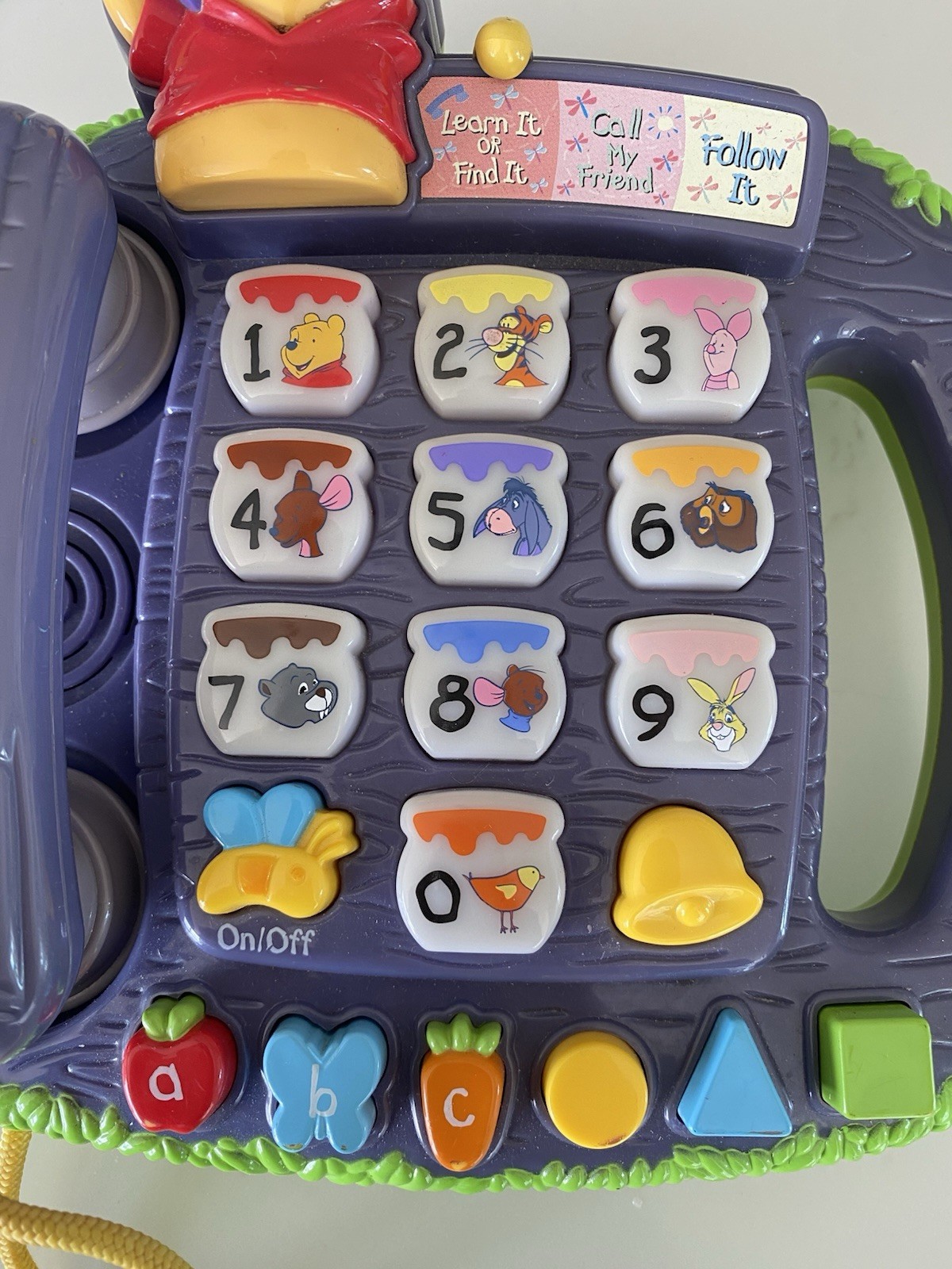 VTech Teach’n Lights Phone Disney Winnie the Pooh Learning Toy Phone (2000) Y2K