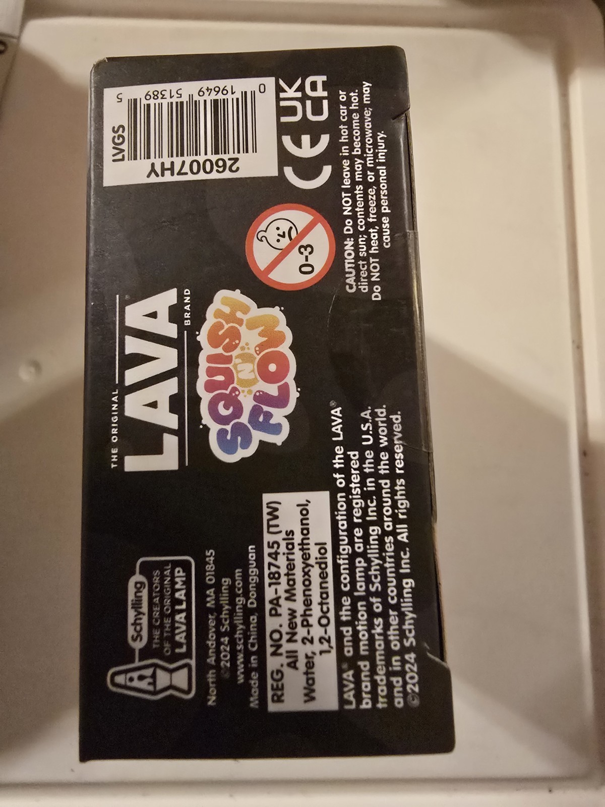 New SEALED Authentic Schylling Needoh Lava Lamp Squish N Flow Toy Orange Purple