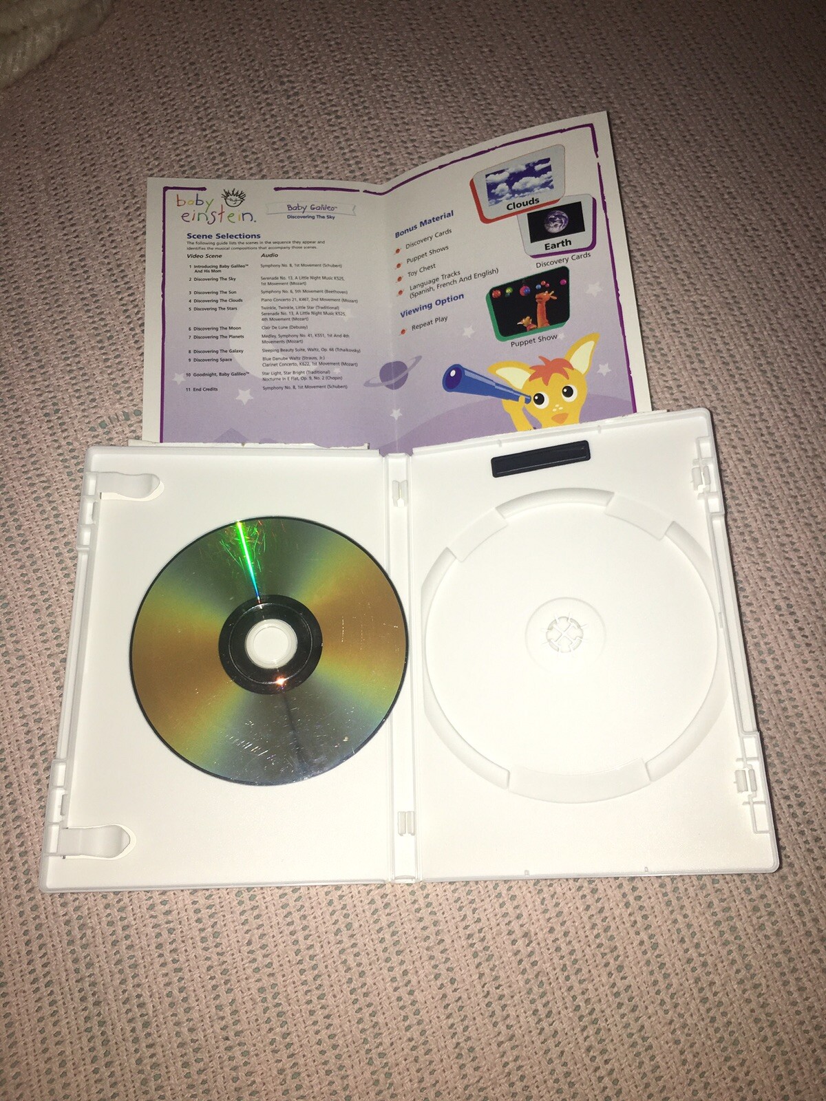 Baby Einstein MACDONALD Neptune Galileo Bach Da Vinci DVD Digital Board Book Set