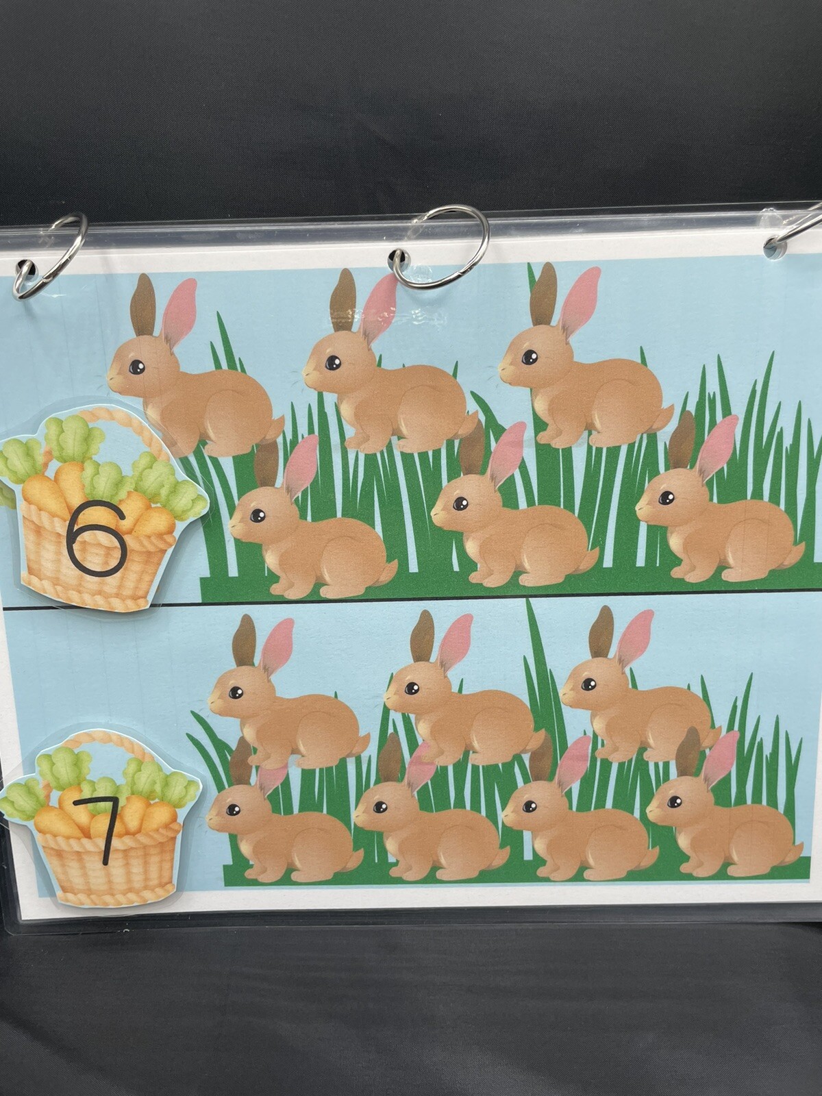 Preschool File Folder Busy Book Activity Game Counting Numbers 0-10