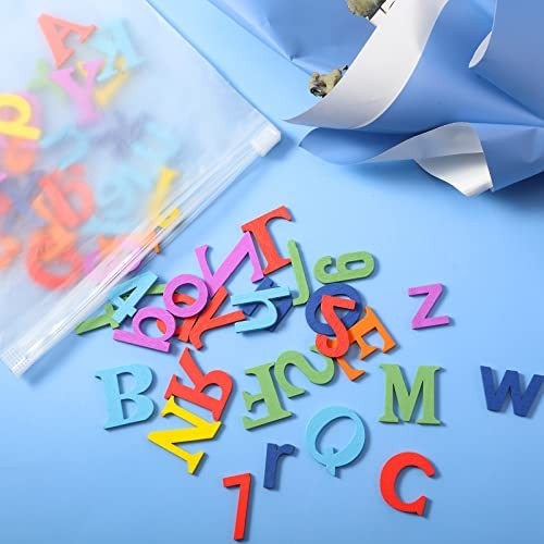 248 Pcs Unfinished Wood Alphabet Letters & Numbers for Crafts, Storage Tray, Col