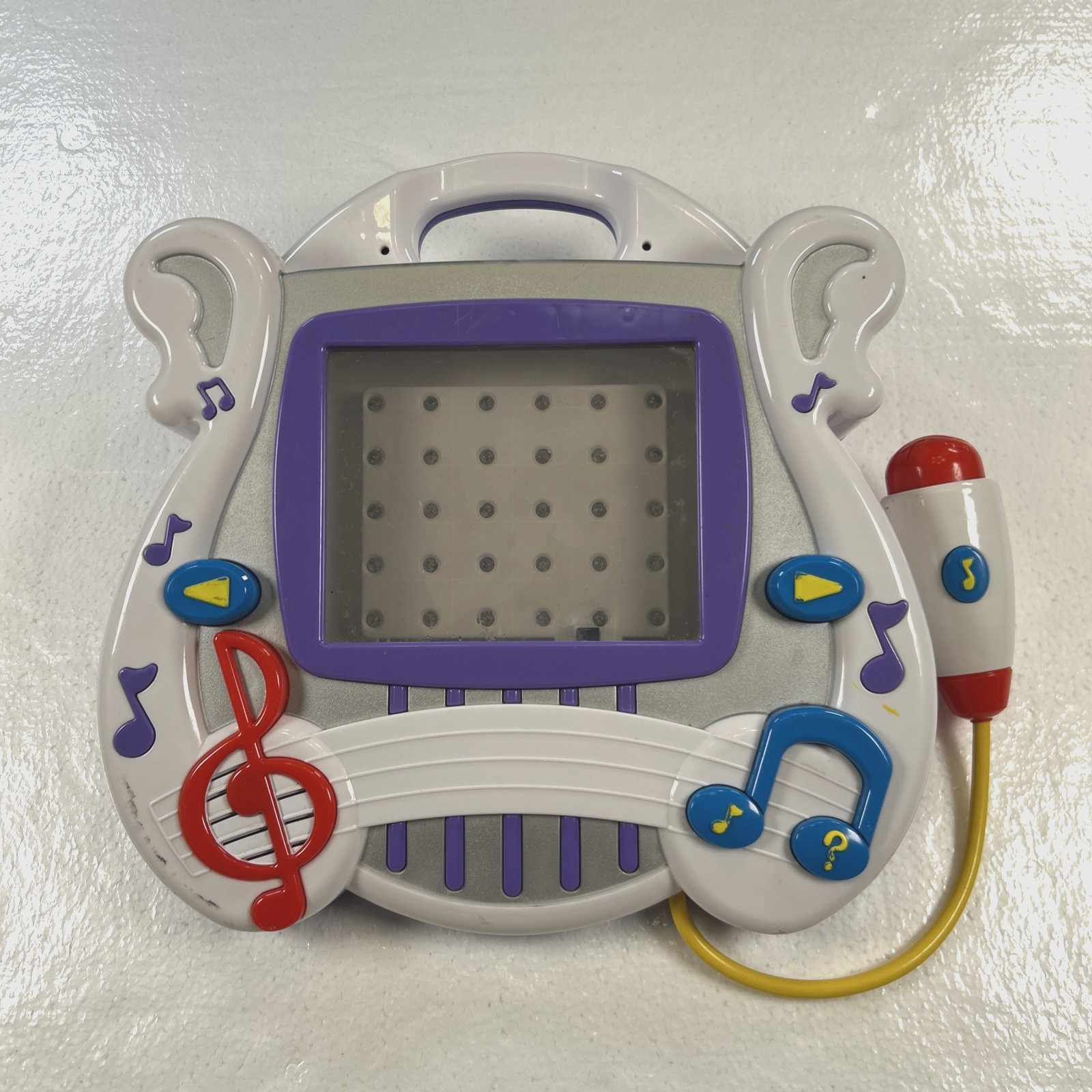Vintage Fisher Price Learn Through Music Toy w/ 4 Cartridges 2002 Tested Works