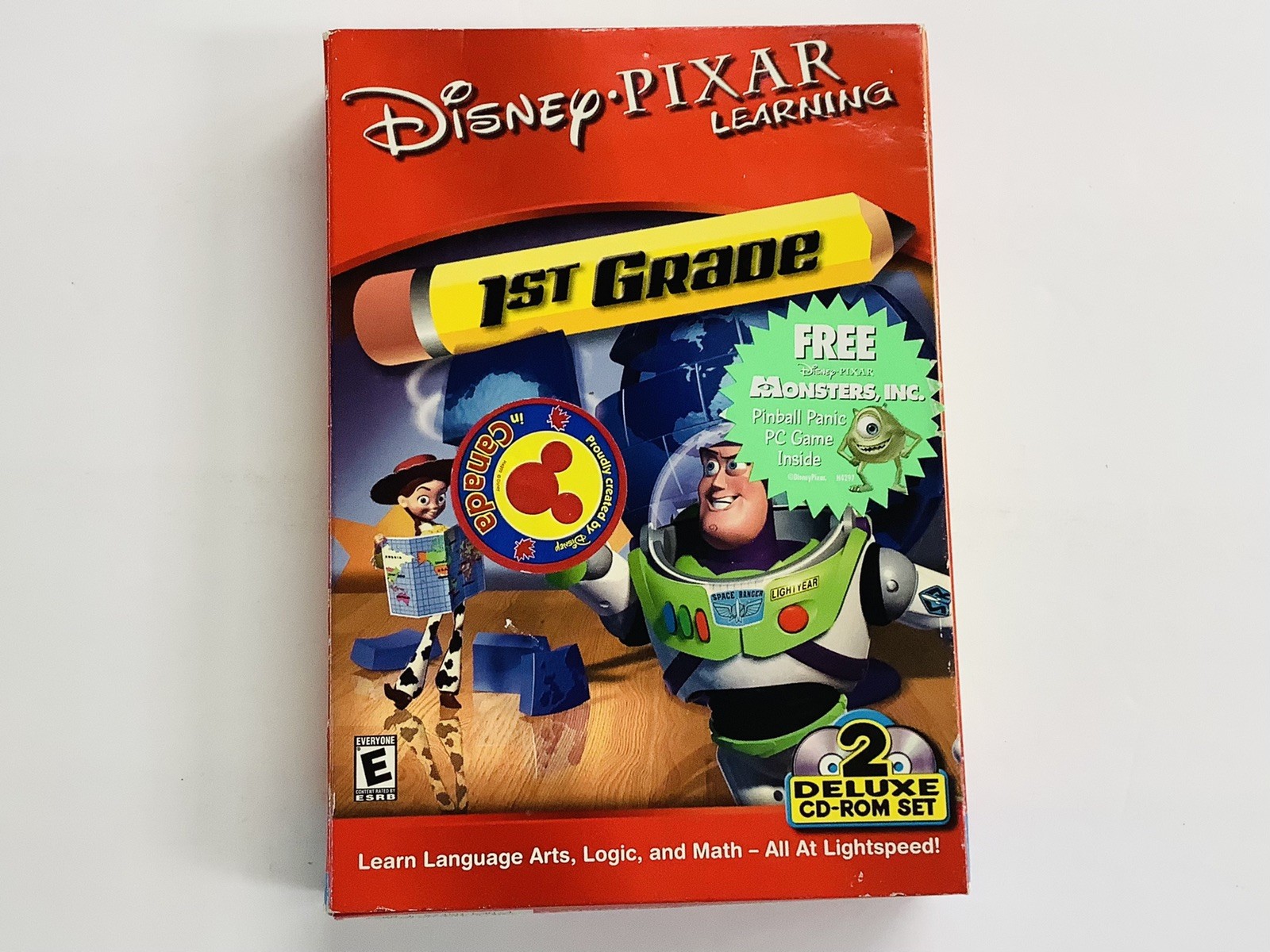 “BRAND NEW” Disney Pixar Learning: 1st Grade – 2 Deluxe CD-ROM Set (Win/Mac)