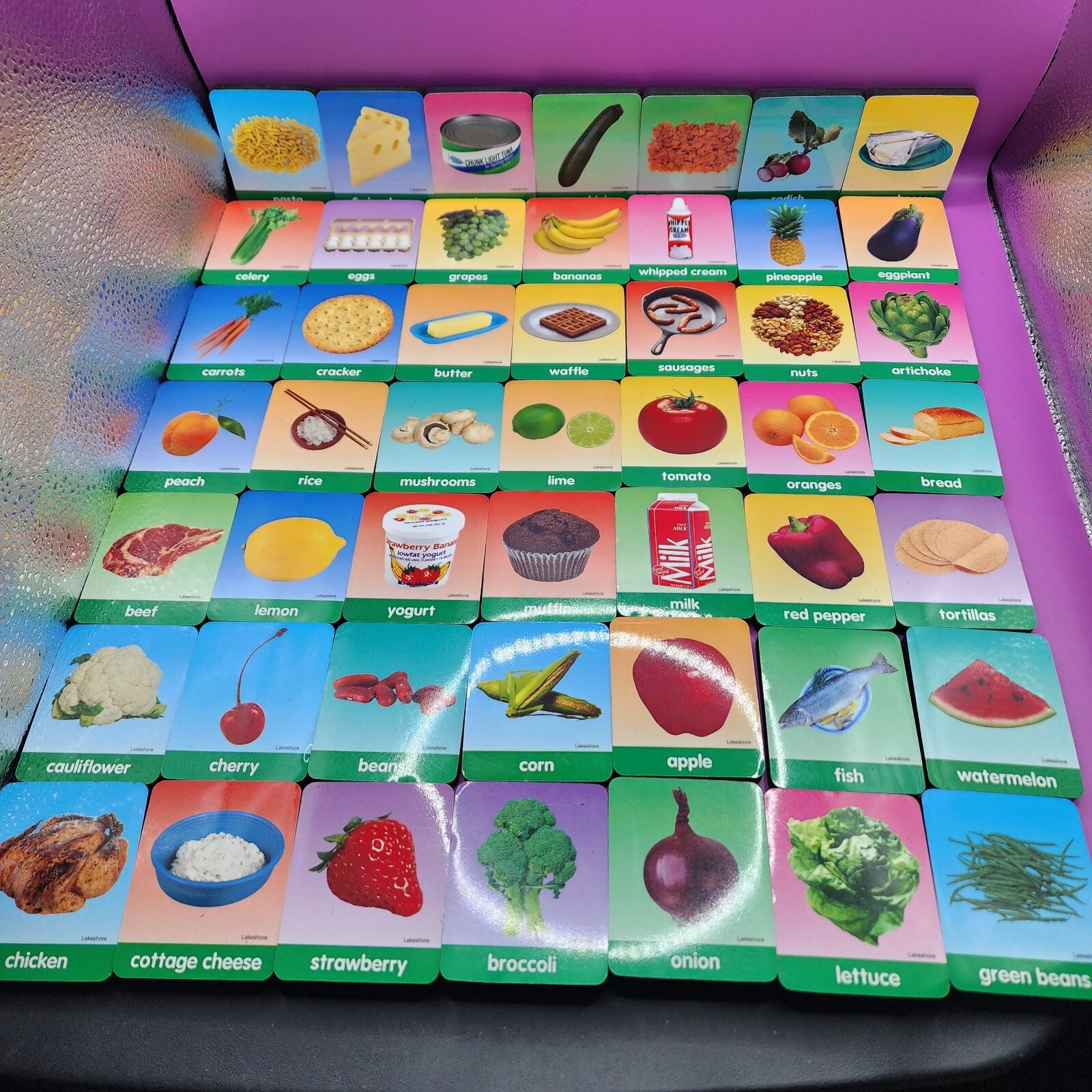 49 pc Food Themed Foam Magnets 2.5×2″ Children Learning Education Fridge