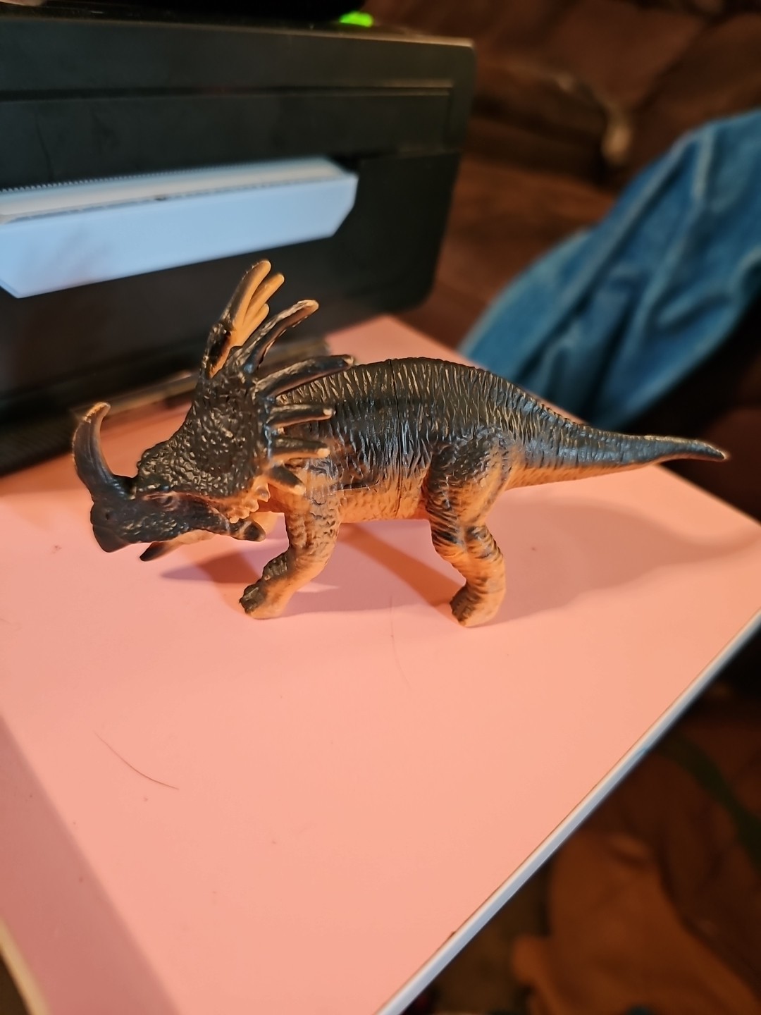 Unbranded Green/ Orange Styracosaurus- 5 Inches, 2.5 Inches