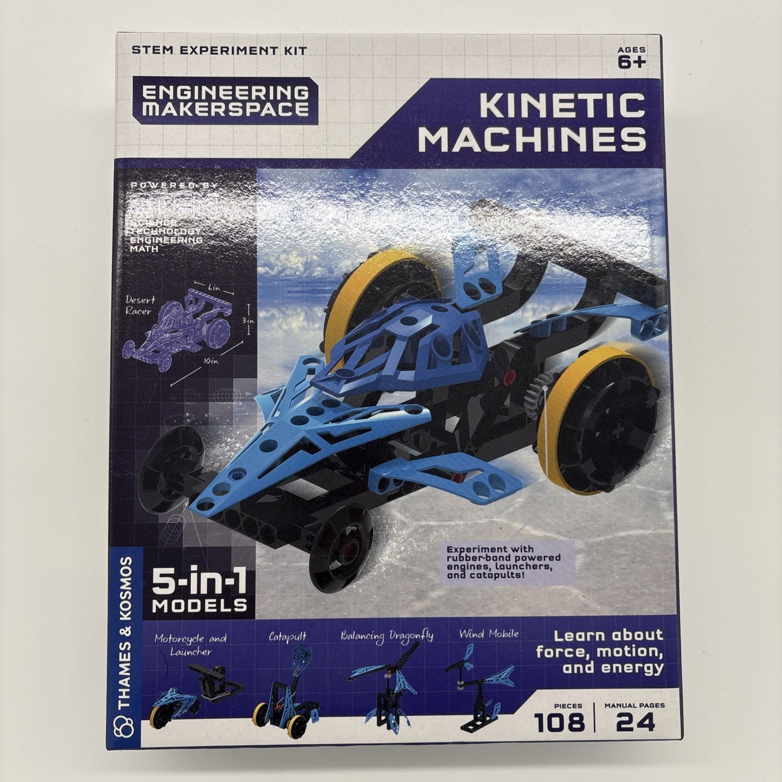Kinetic Machines Engineering Makerspace STEM Build Kit – 5-in-1 Models Toy