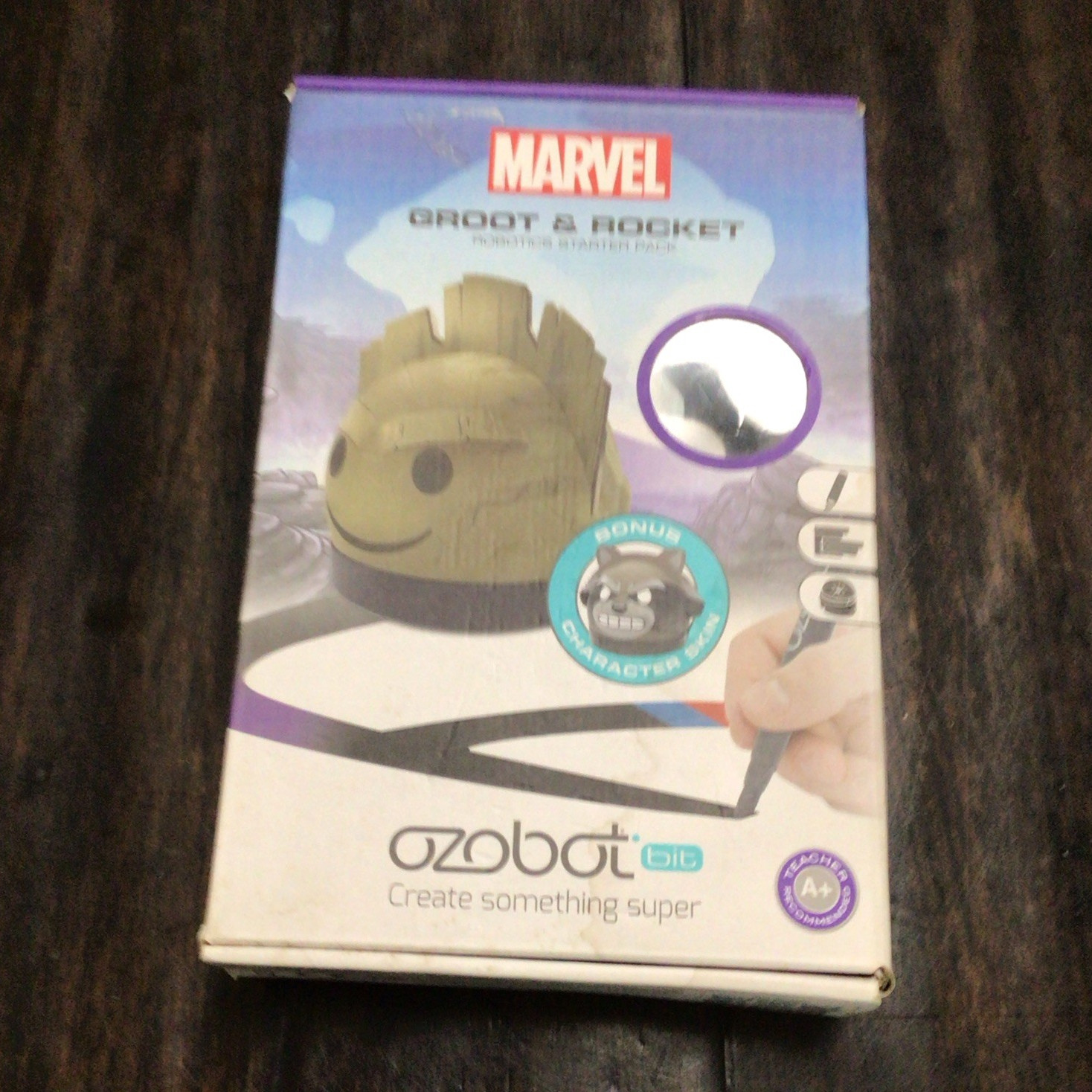 Ozobot Bit Marvel Groot & Rocket Mini Starter Pack Coding Robot, Ages 4+