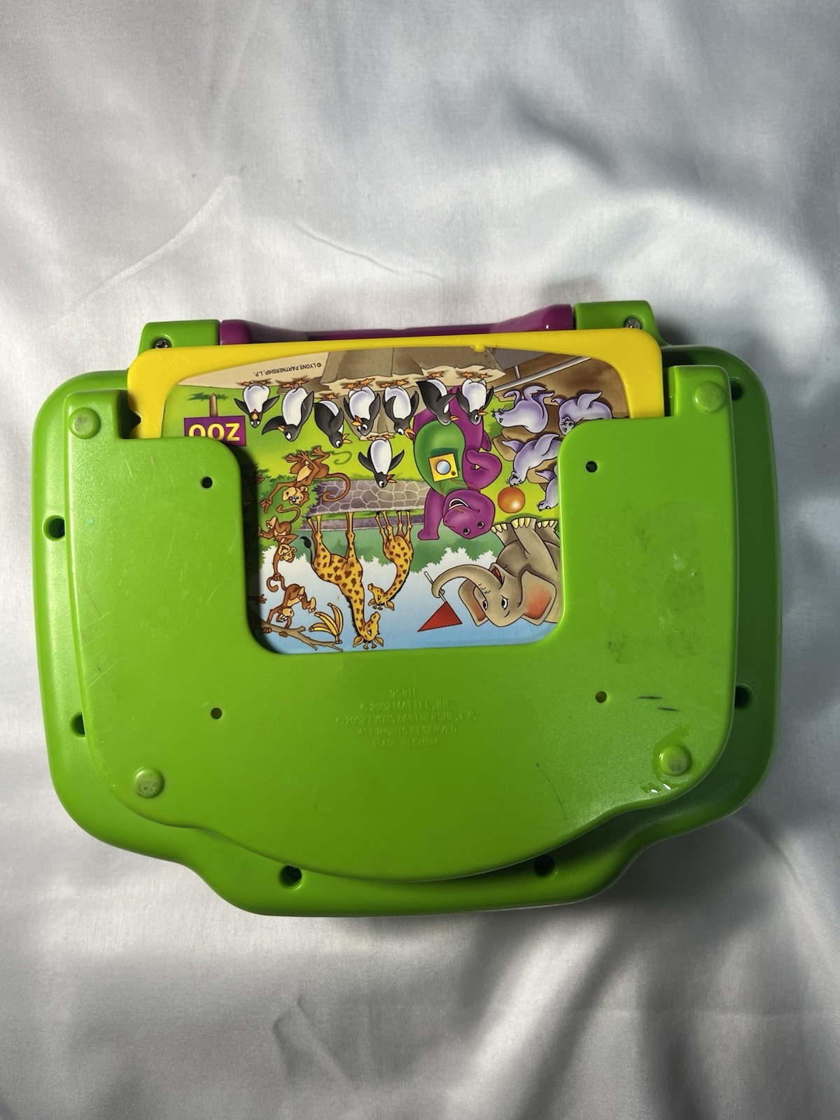 Vintage 2002 Barney Interactive Educational Laptop Learning Toy w/ 5 Discs Works