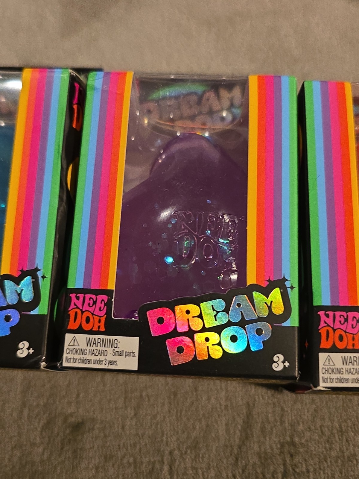 💧 NeeDoh Dream Drop – Lot of 3 (Blue, Pink, & Purple) 💧