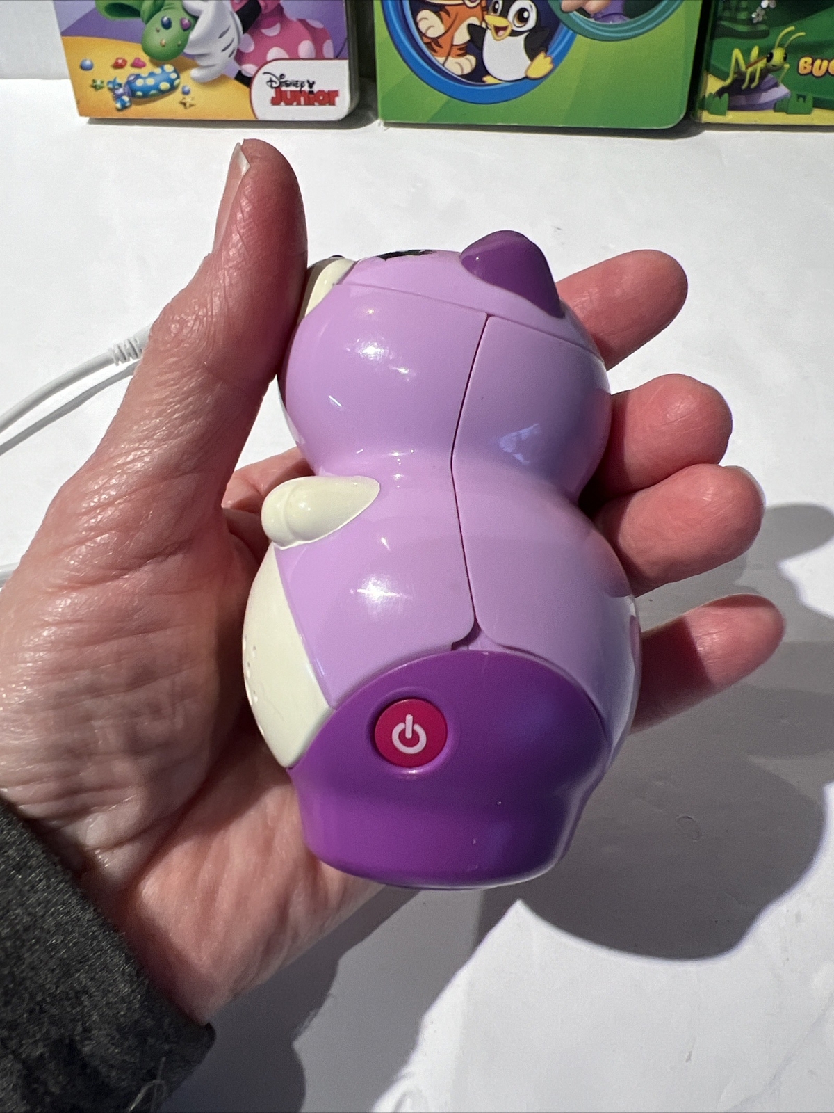 Leap Reader Junior Purple Puppy Reader Learn To Read Lot Books/Power Cord Works.