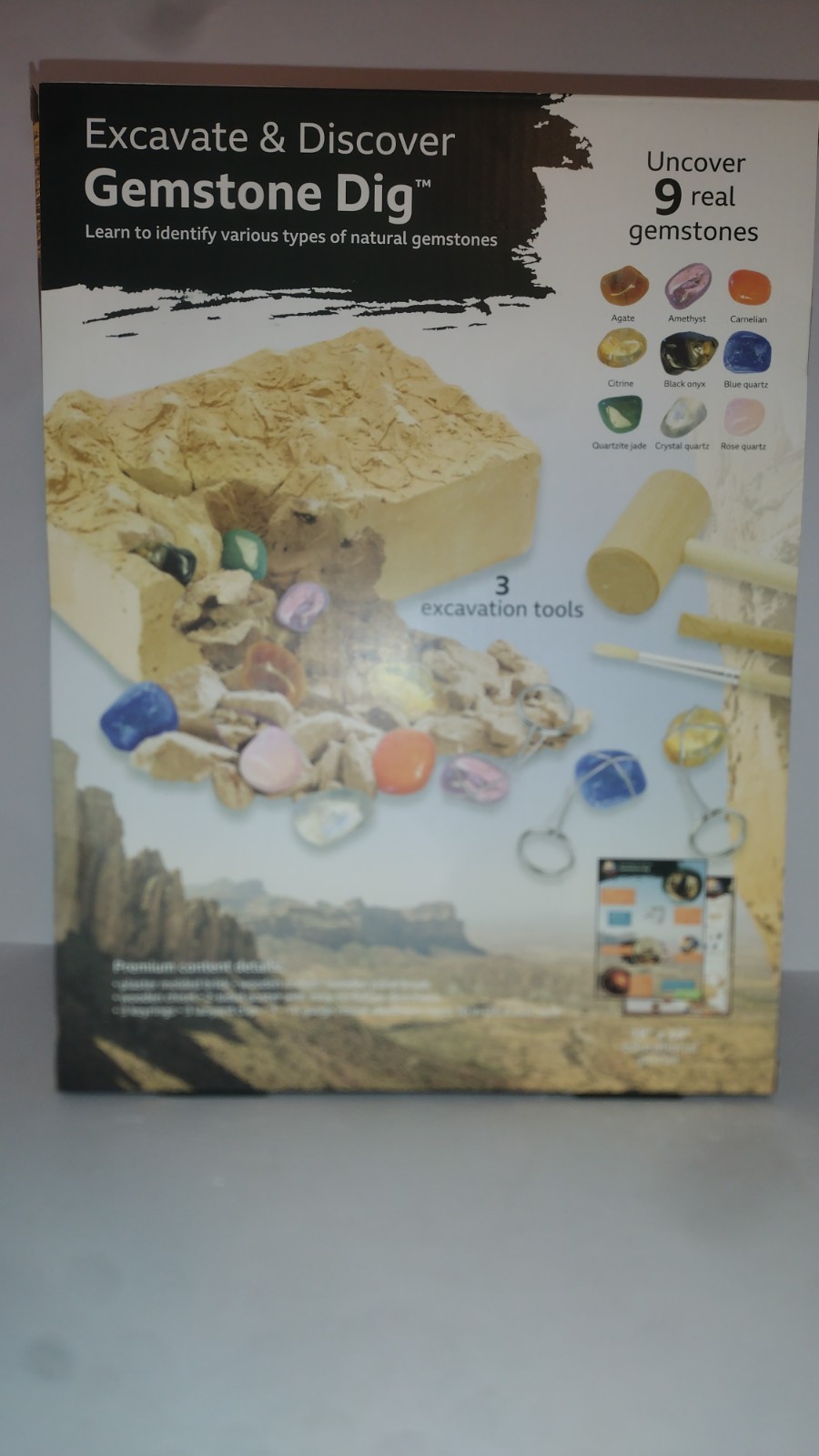 BBC Earth Excavate and Discover Gemstone Dig, Dig Up 9 Real Gemstones and Mak