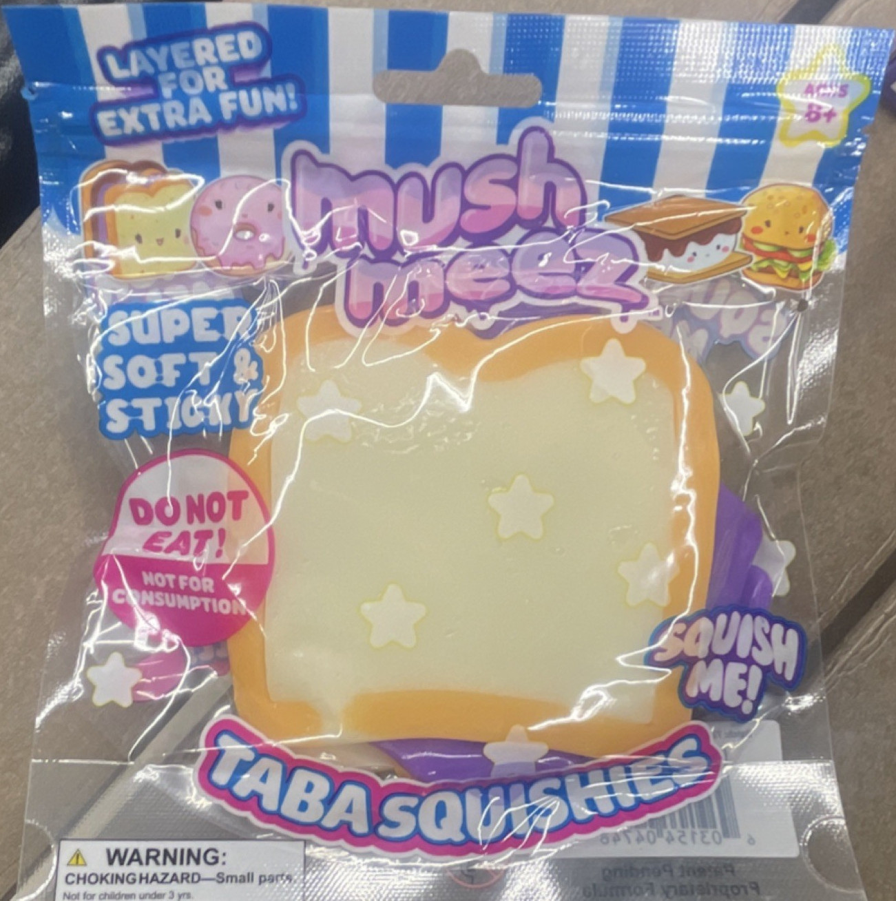 Taba Squishies Super Soft Squeeze Toy peanut butter jelly sandwich squishy