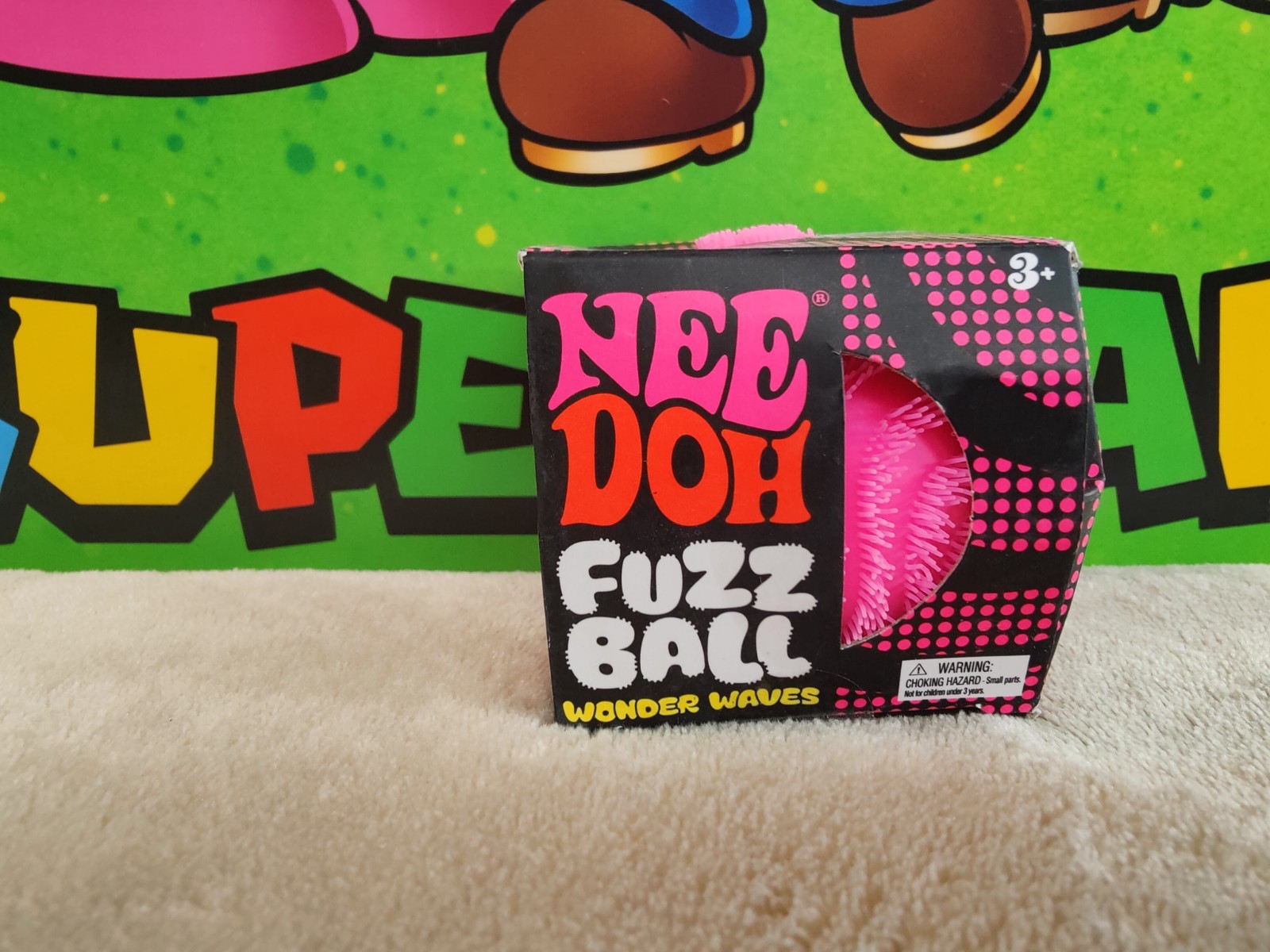 NeeDoh Fuzz Ball Wonder Waves Squishy Stress Ball Nee Doh Fuzzball New Pink
