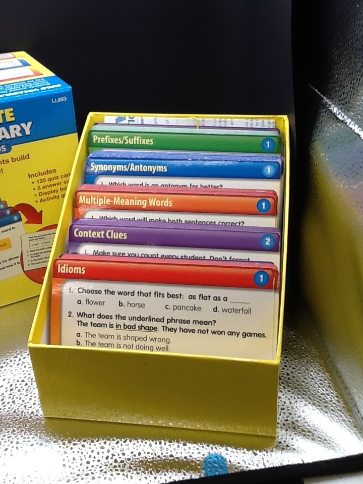 Lakeshore 5 Minute Vocabulary Practice Cards 8+ Homeschool Elementary Complete