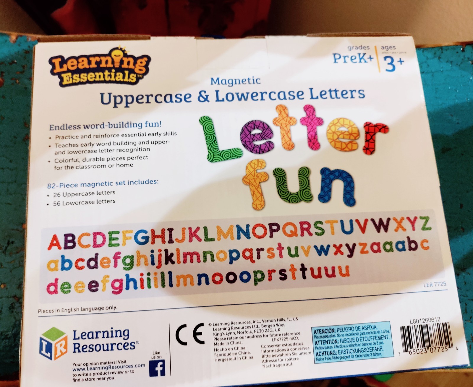 Learning Resources Magnetic Upper/Lowercase Letters Alphabet Age 3+ NEW FREESHIP