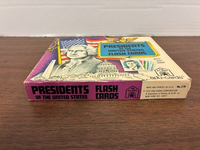 Vtg 1975 Presidents of the United States Flash Cards With Quiz Game Edu-Cards