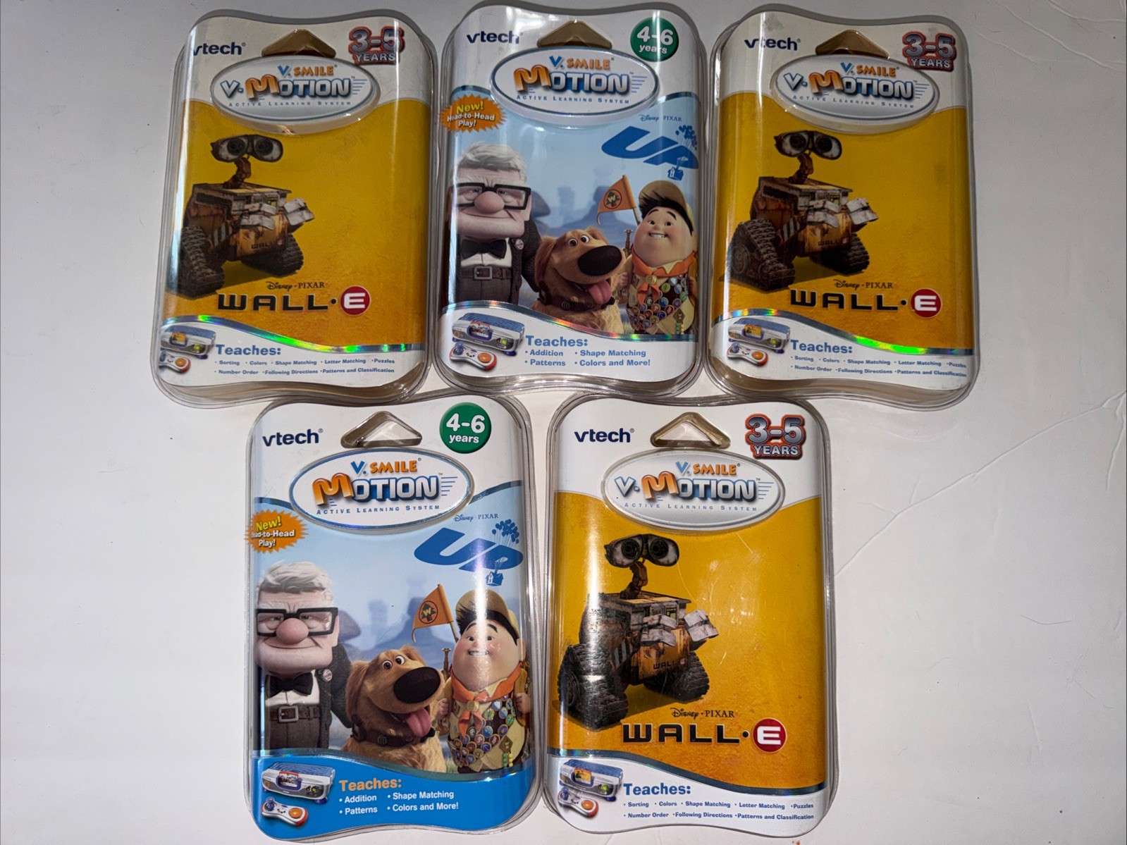 5x Vtech v-motion Disney Pixar Up 4-6 YEARS V.smile,v.smile cyber pocket pc