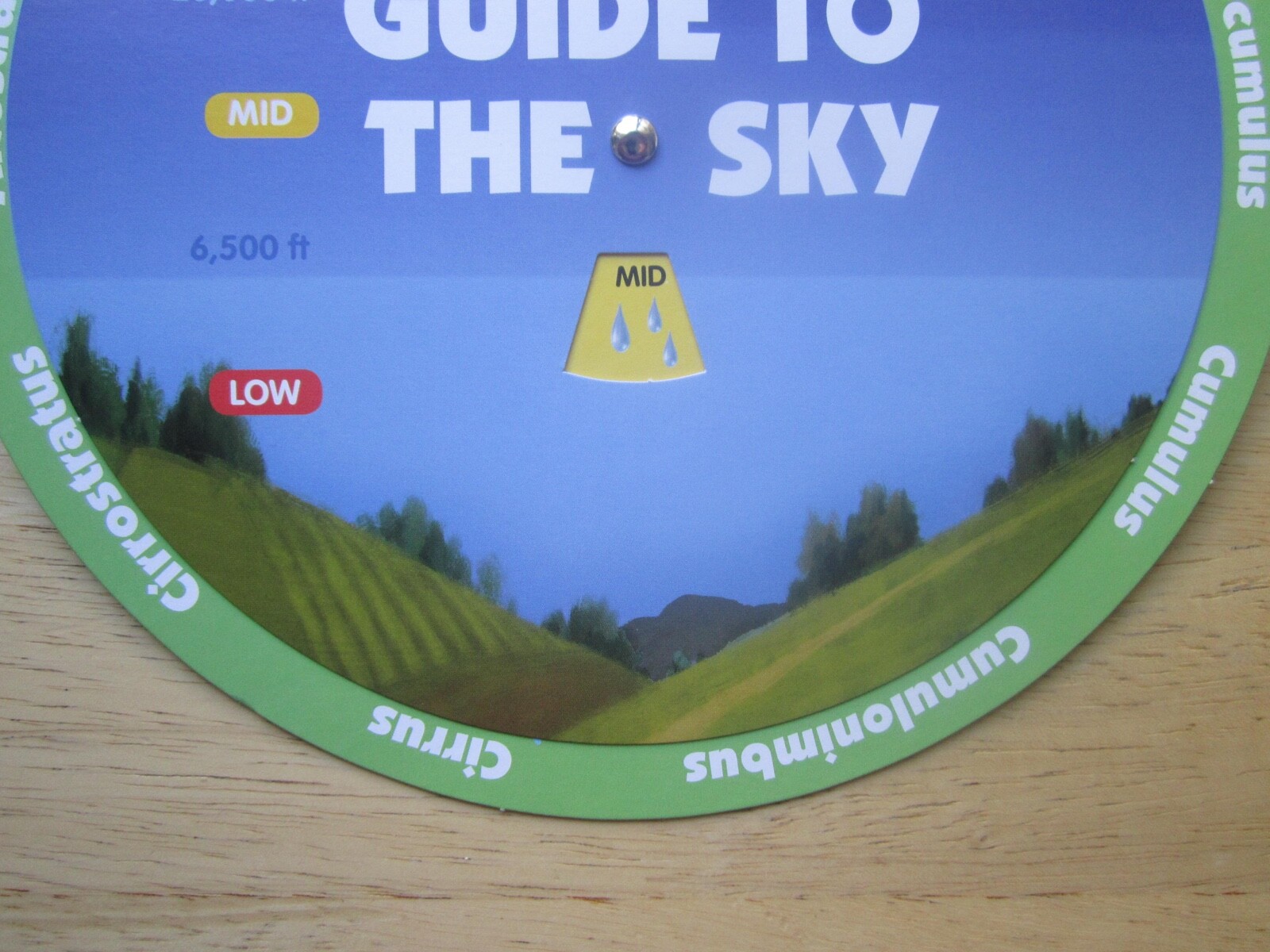 Teaching Tree Educational Spinner 8″ Guide To The Sky Cirrus Stratus Cumulus Pkg