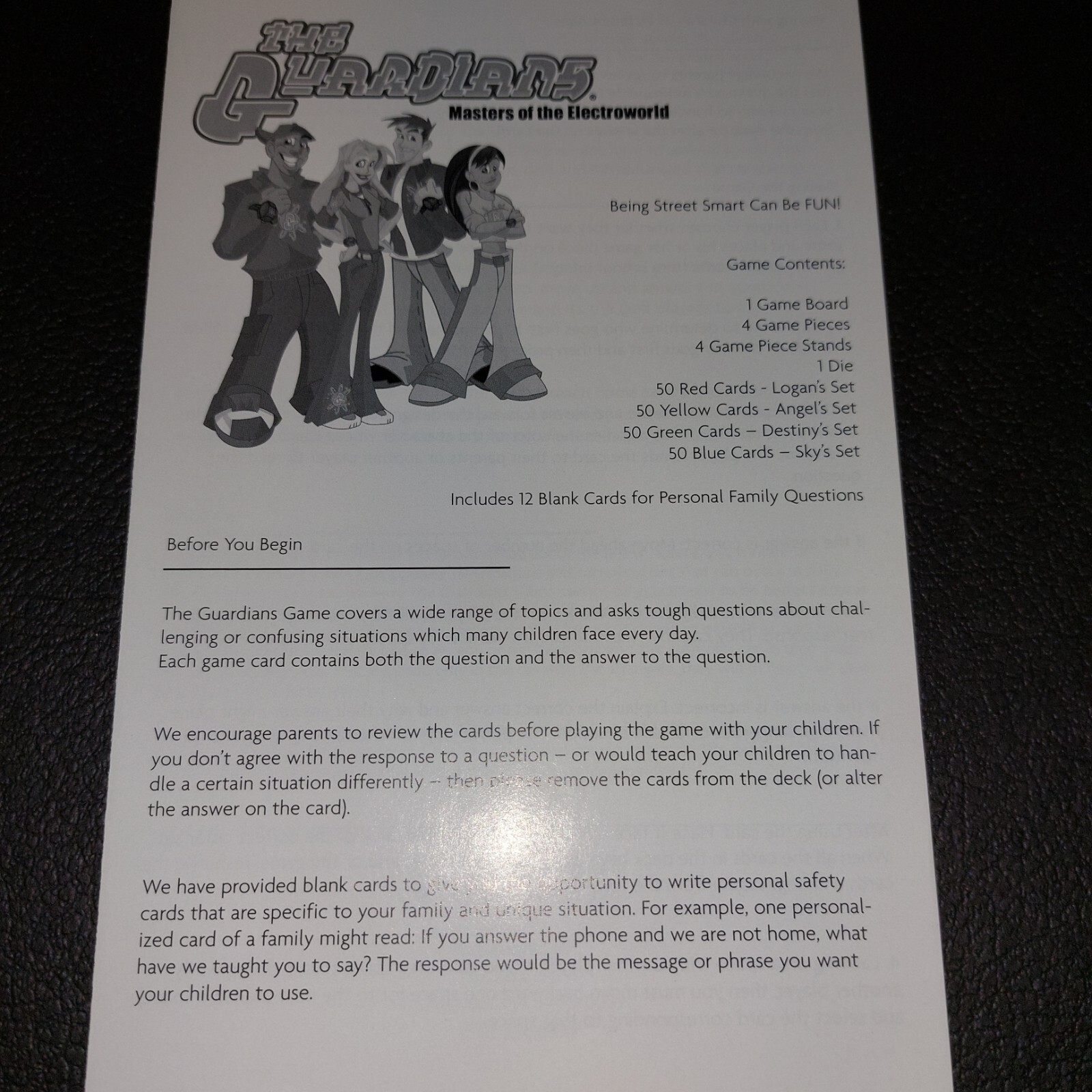 The Guardians Game Fun Way to Learn Safety Street Smarts Never Played Ages 4-10