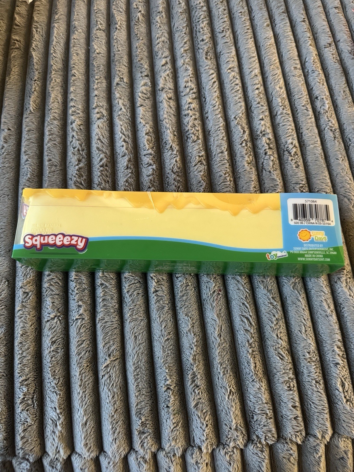 Sunny Days Squeezy Butter Tactile Squeeze Toy 14 oz Yellow Green Blue 571064