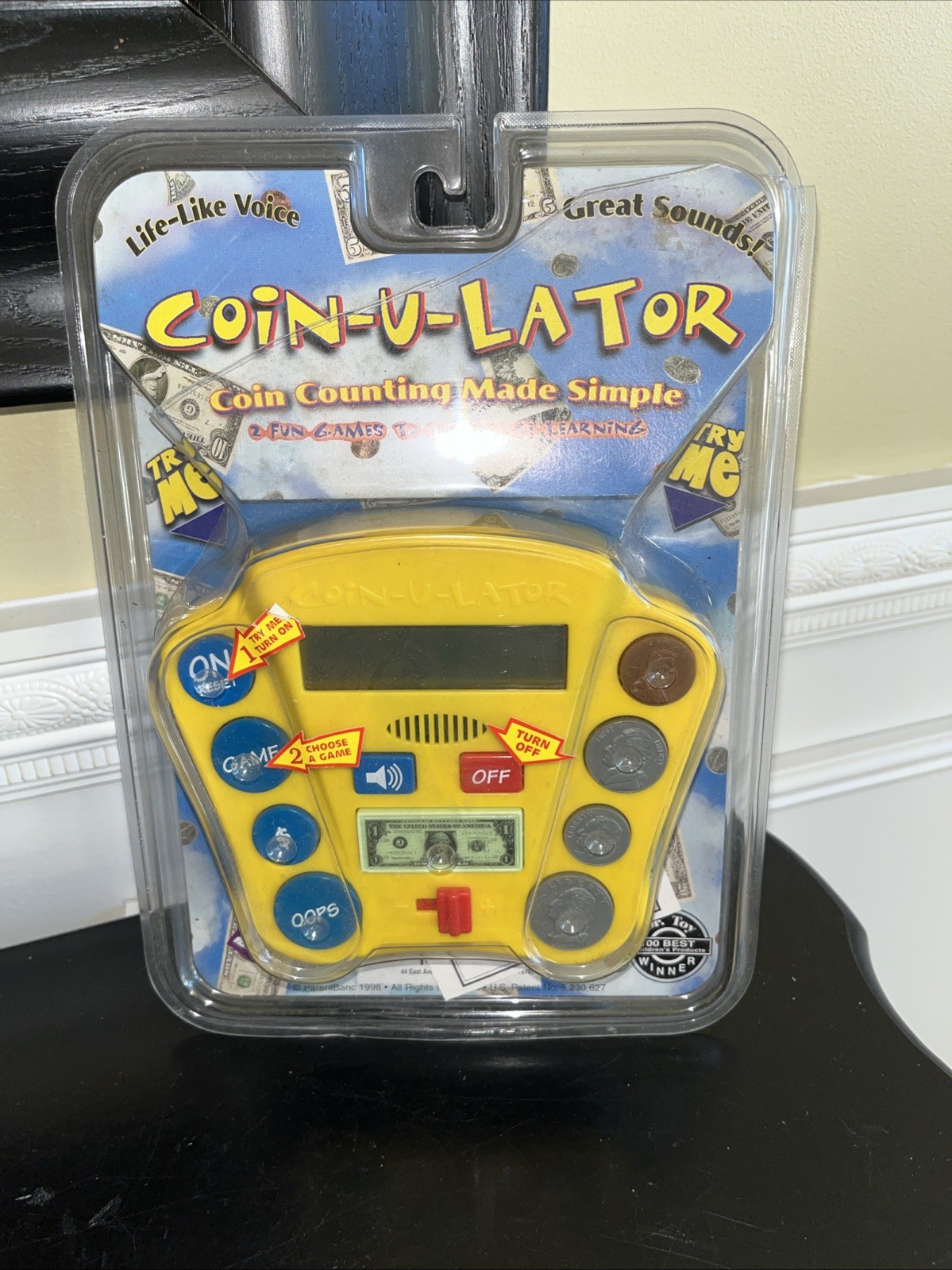 Vintage 1998 NIOP Coin-u-lator coin counting calculator learning game.