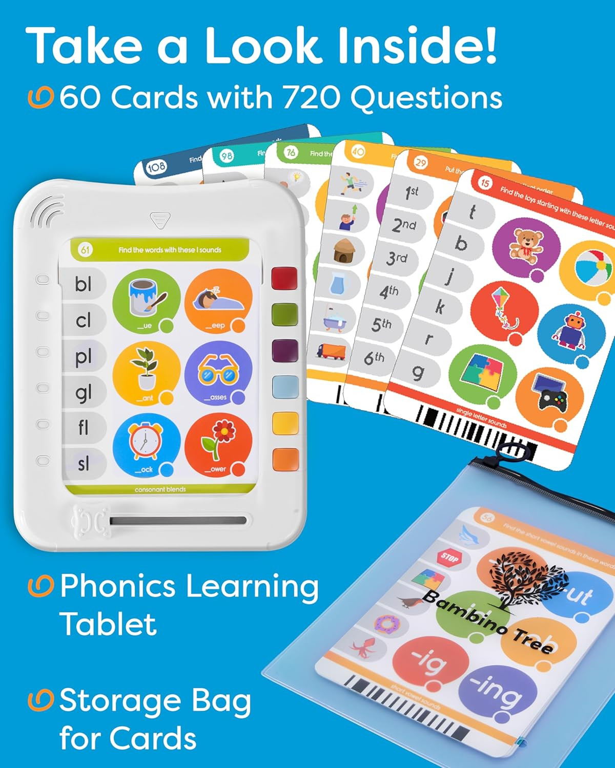 Phonics Machine Learning Pad – Electronic Reading Game for Kids Age 5-11 – Learn