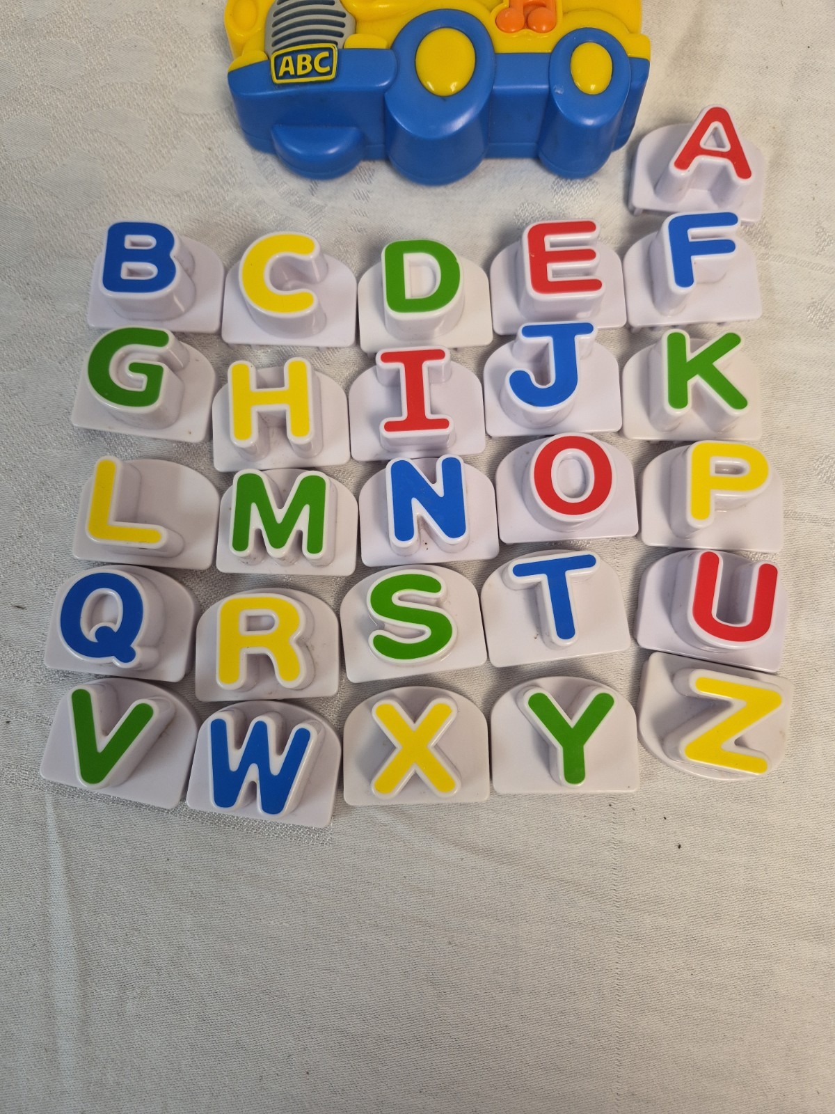 Leap Frog Tads School Bus Fridge Phonics Complete Alphabet 26 Letters Tested EUC