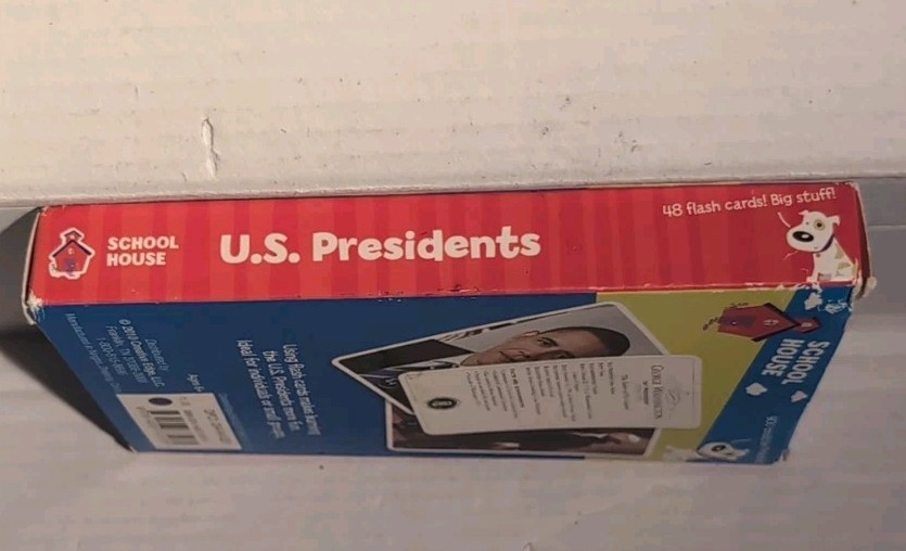 U.S. Presidents 48 Flash Cards Up to Obama School House 2010 Education Learning