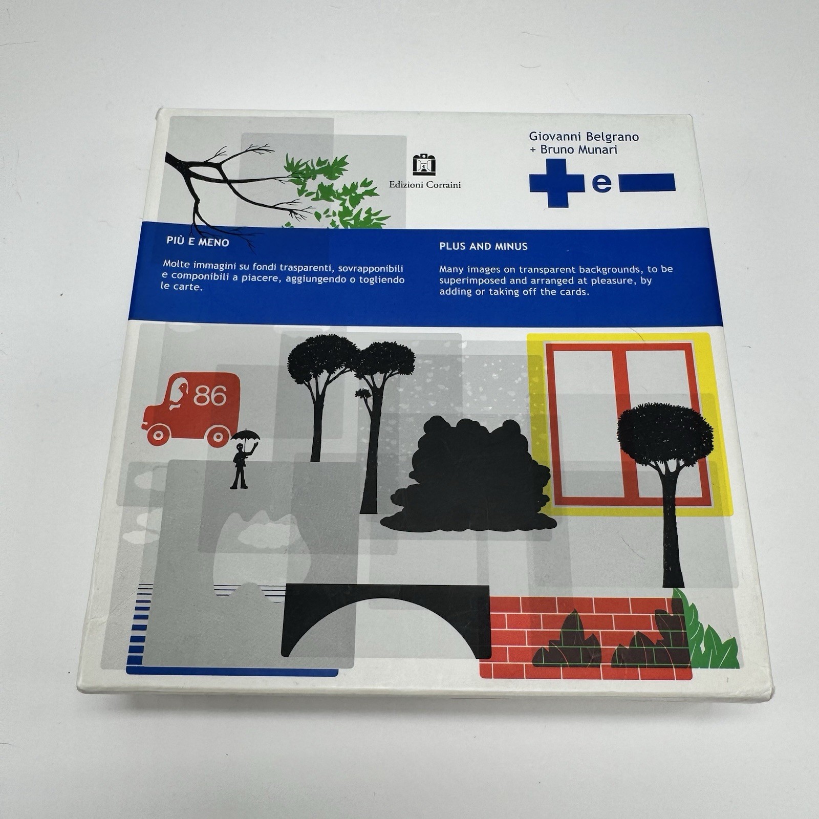Bruno Munari “PIU E MENO” PLUS AND MINUS Corraini Italy 2008 Cards 47 Cards Rare